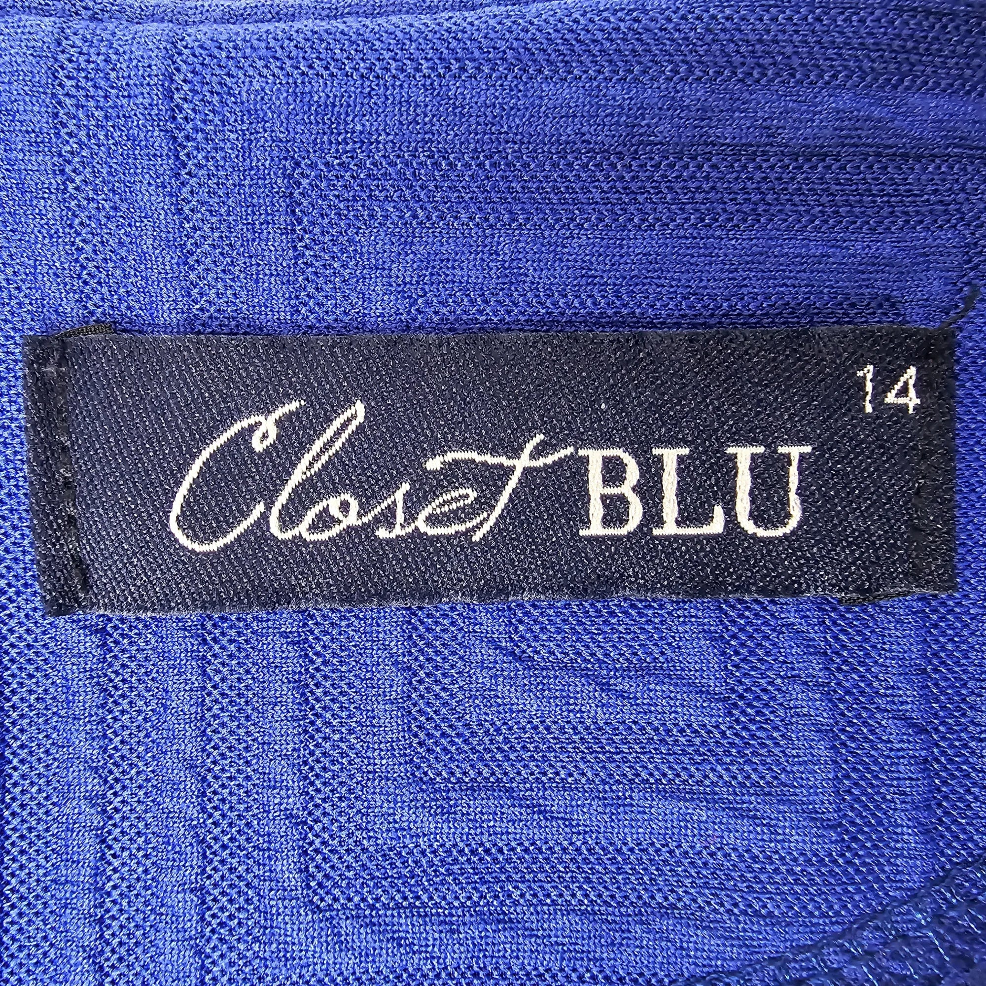 Womens Closet Blu A-Line Blue Dress UK 14 - Dresses - 7