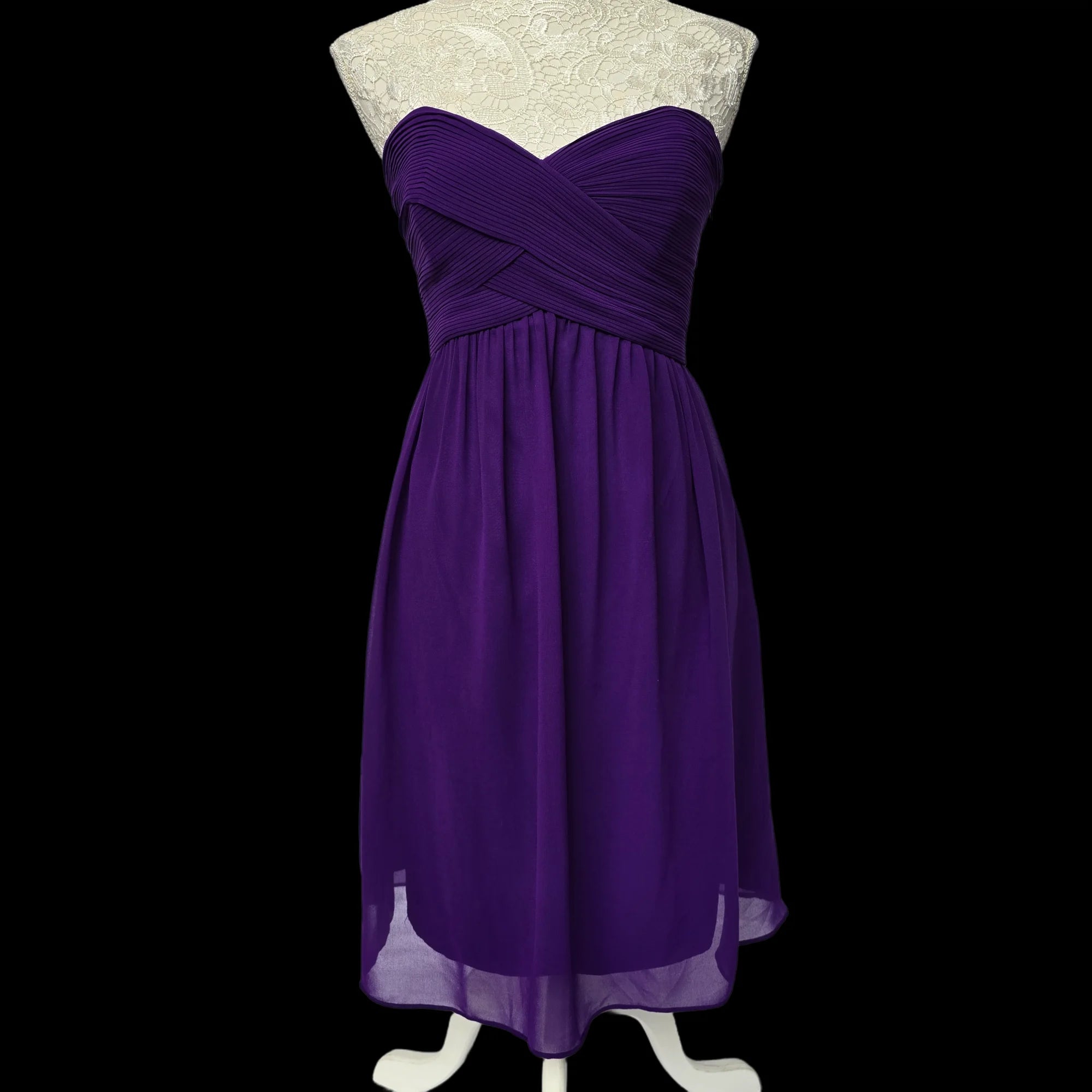 Womens Coast Purple Chiffon Mini Dress UK 12 - Dresses - 1
