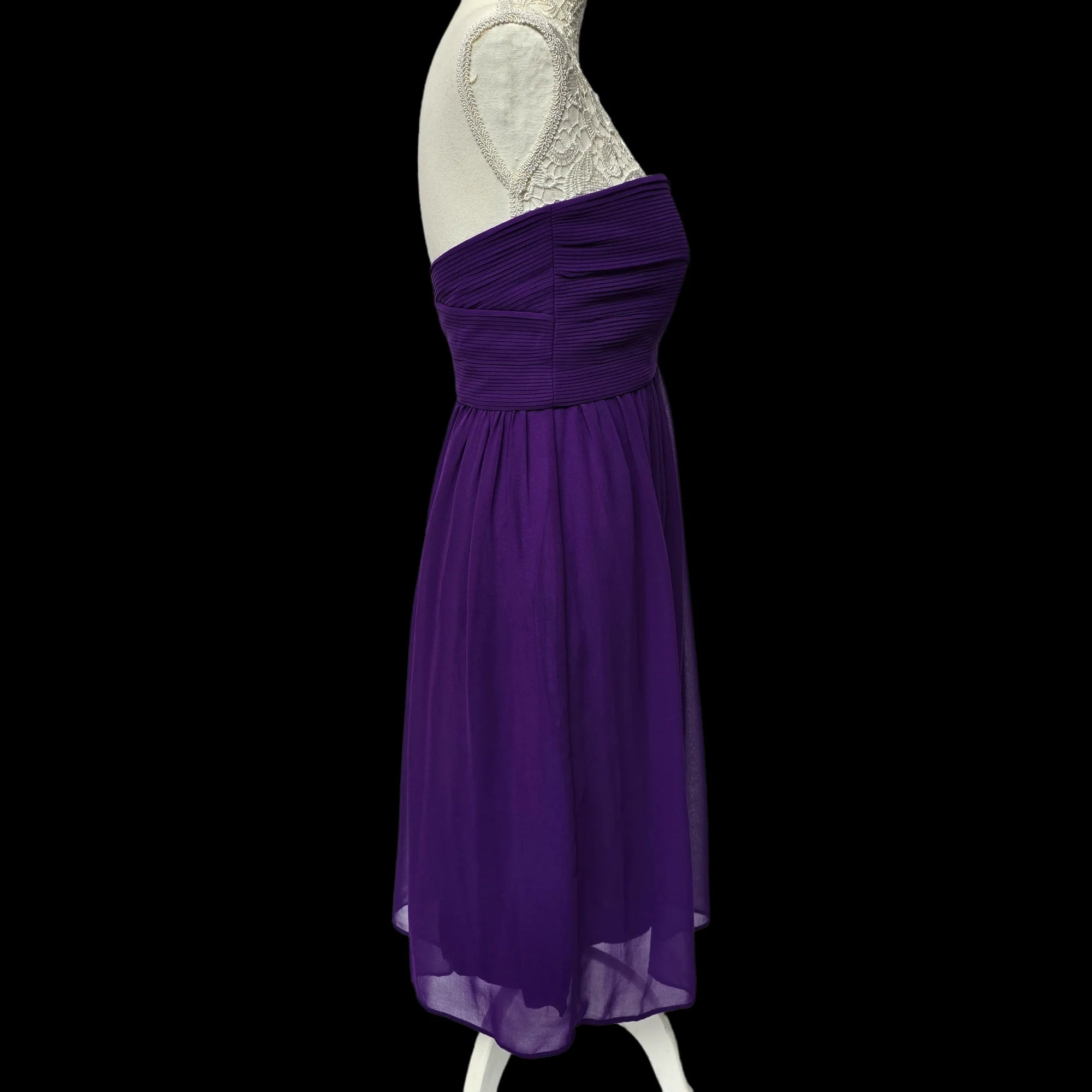 Womens Coast Purple Chiffon Mini Dress UK 12 - Dresses - 3