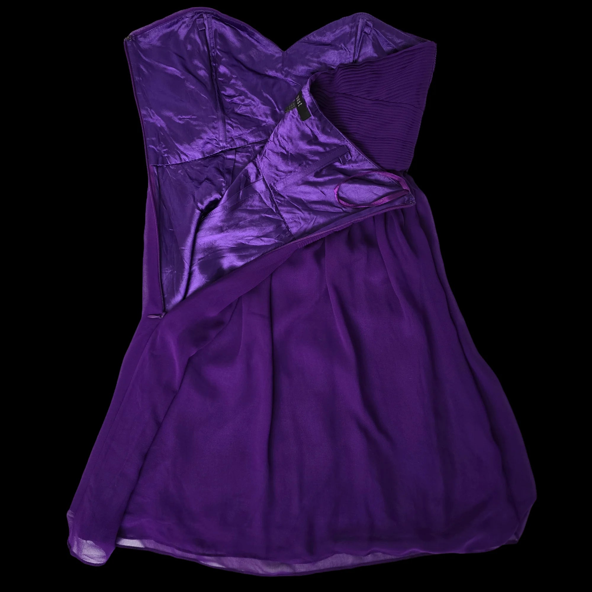 Womens Coast Purple Chiffon Mini Dress UK 12 - Dresses - 6