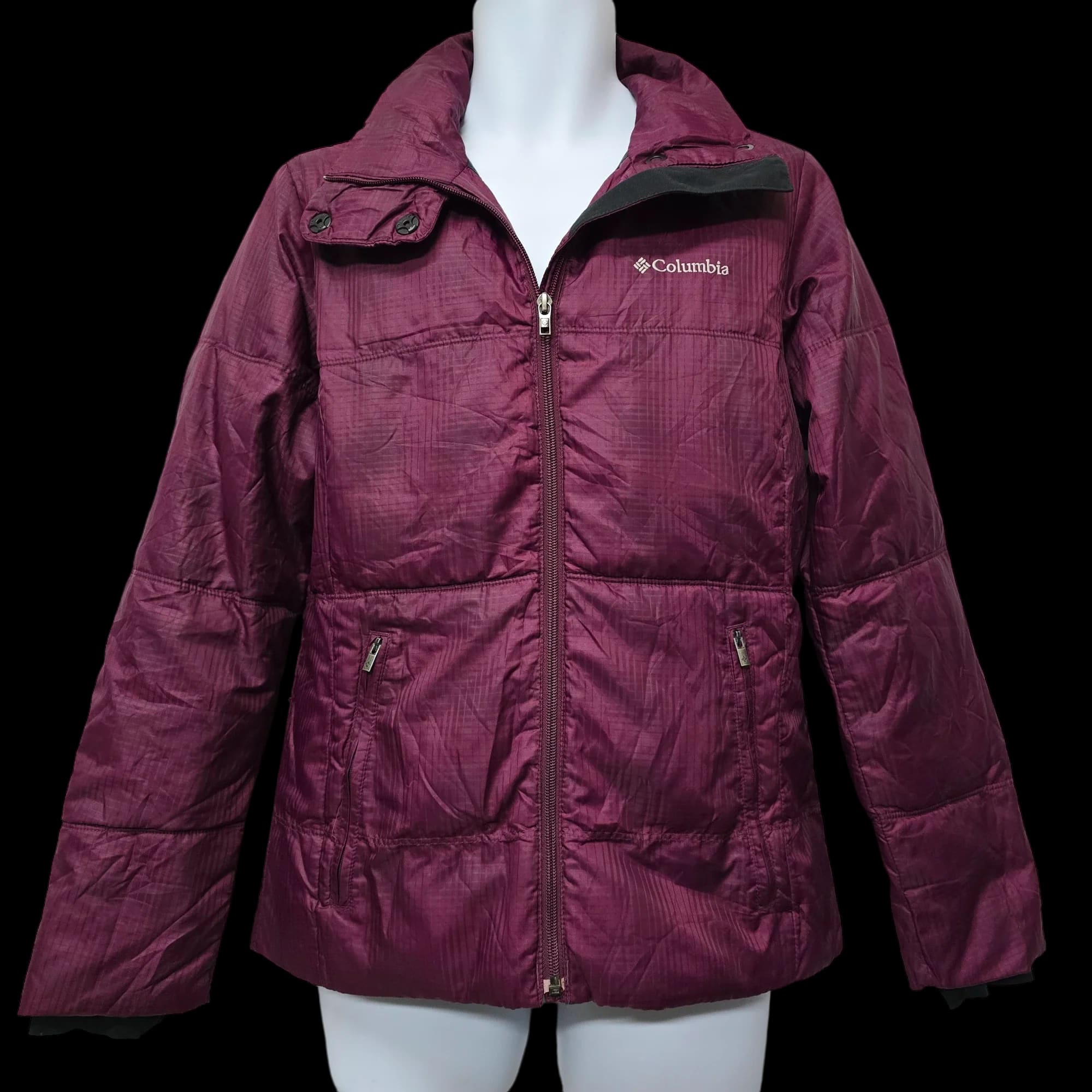 Womens Columbia Burgundy Padded Coat UK Small - Women’s