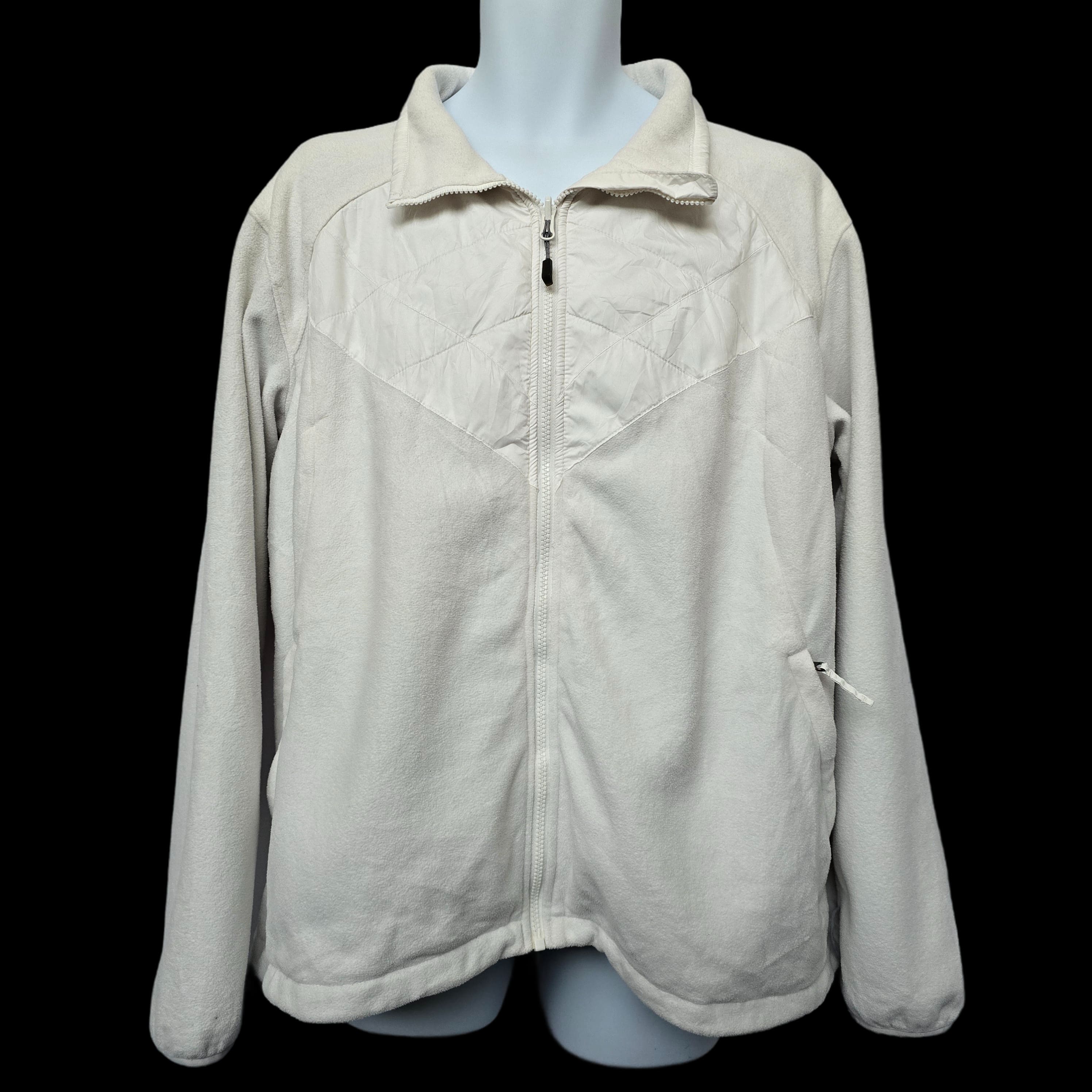 Womens Columbia Interchange Cream Fleece Jacket UK 3XL