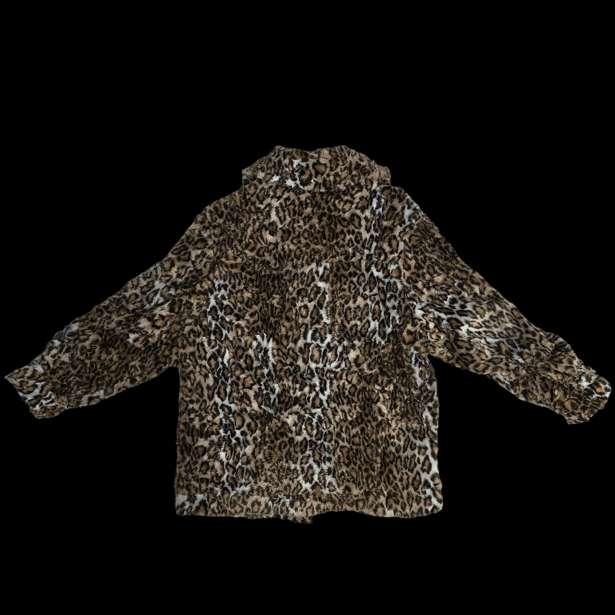 Womens Cristin By Fashion Black Brown Animal Print Jacket