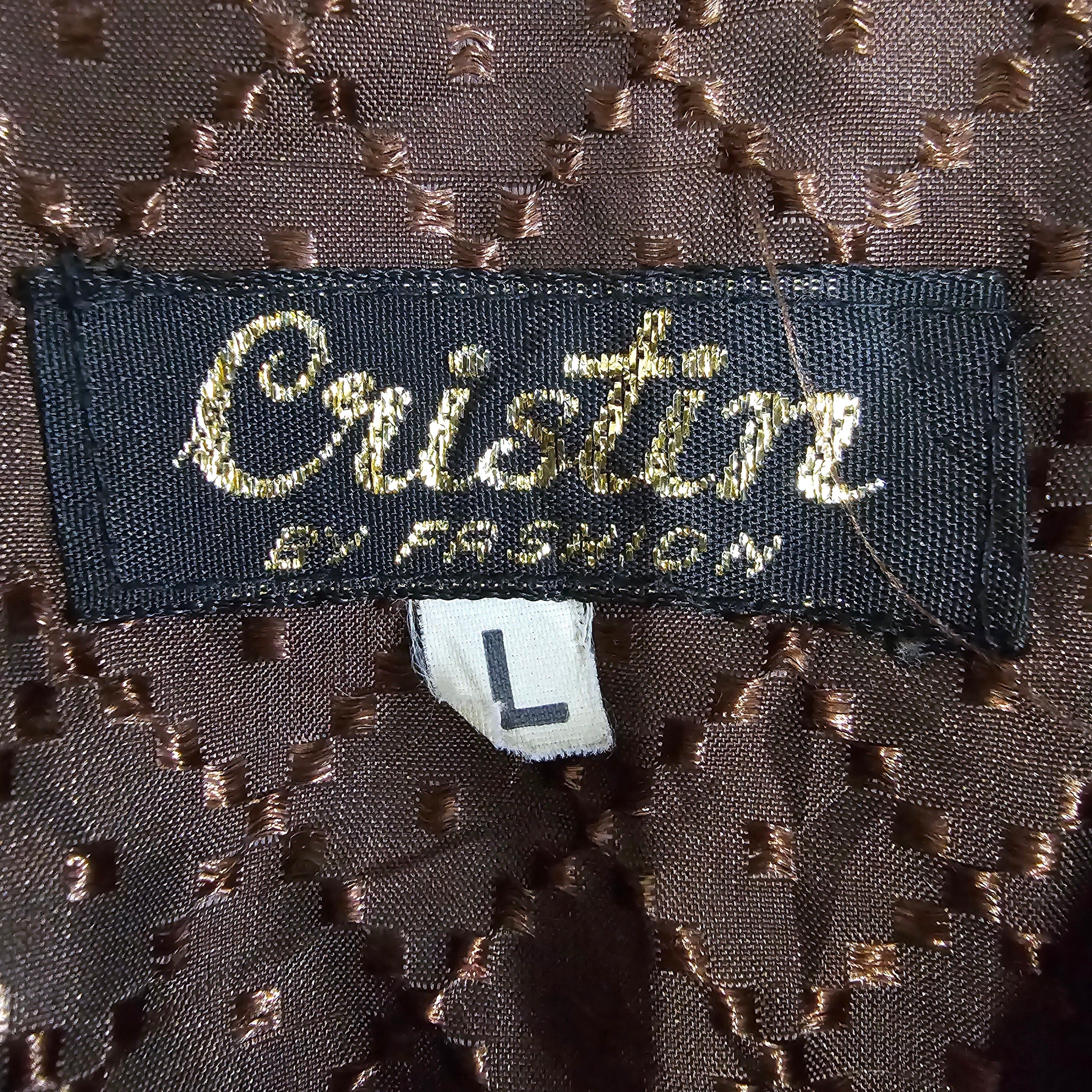 Womens Cristin By Fashion Black Brown Animal Print Jacket