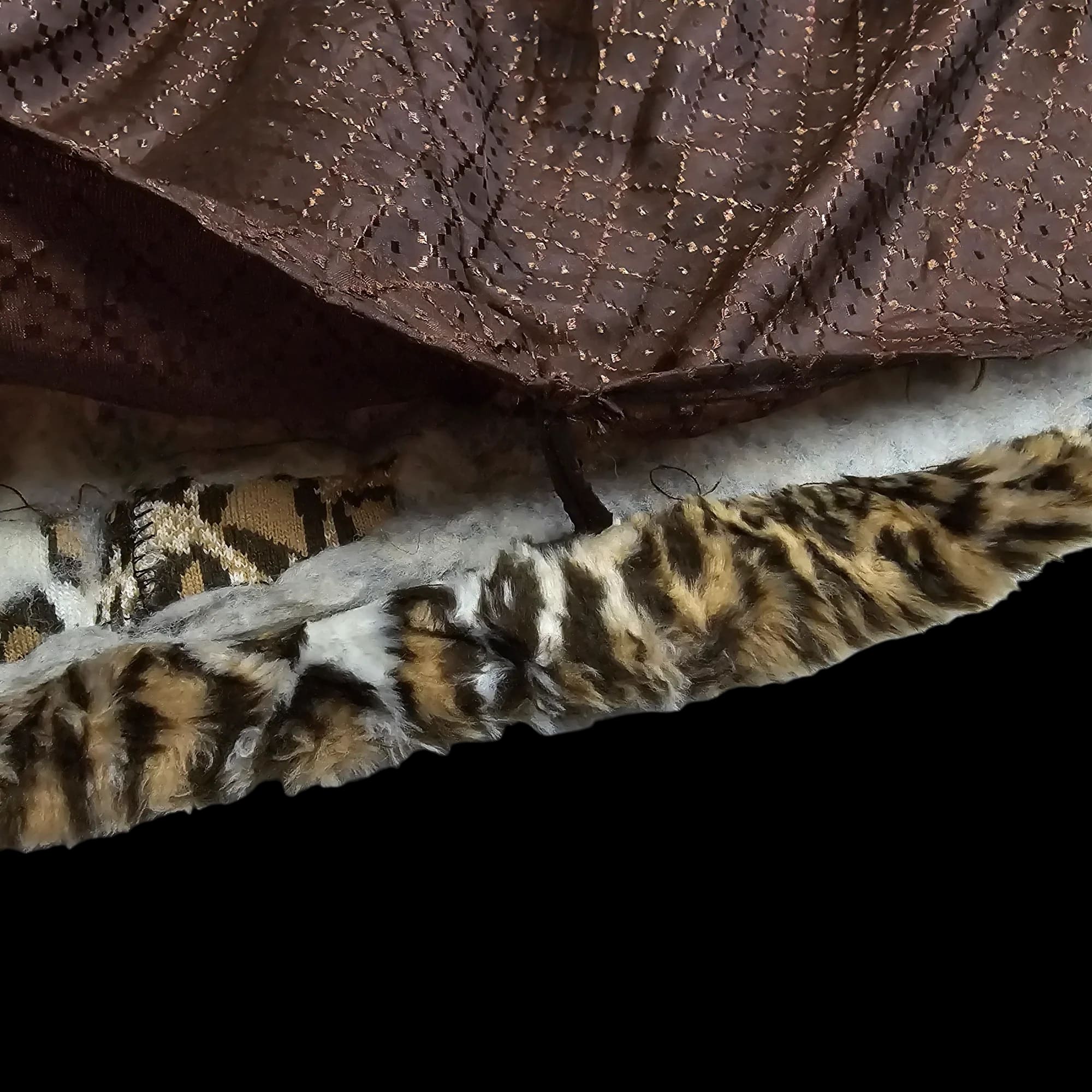 Womens Cristin By Fashion Black Brown Animal Print Jacket