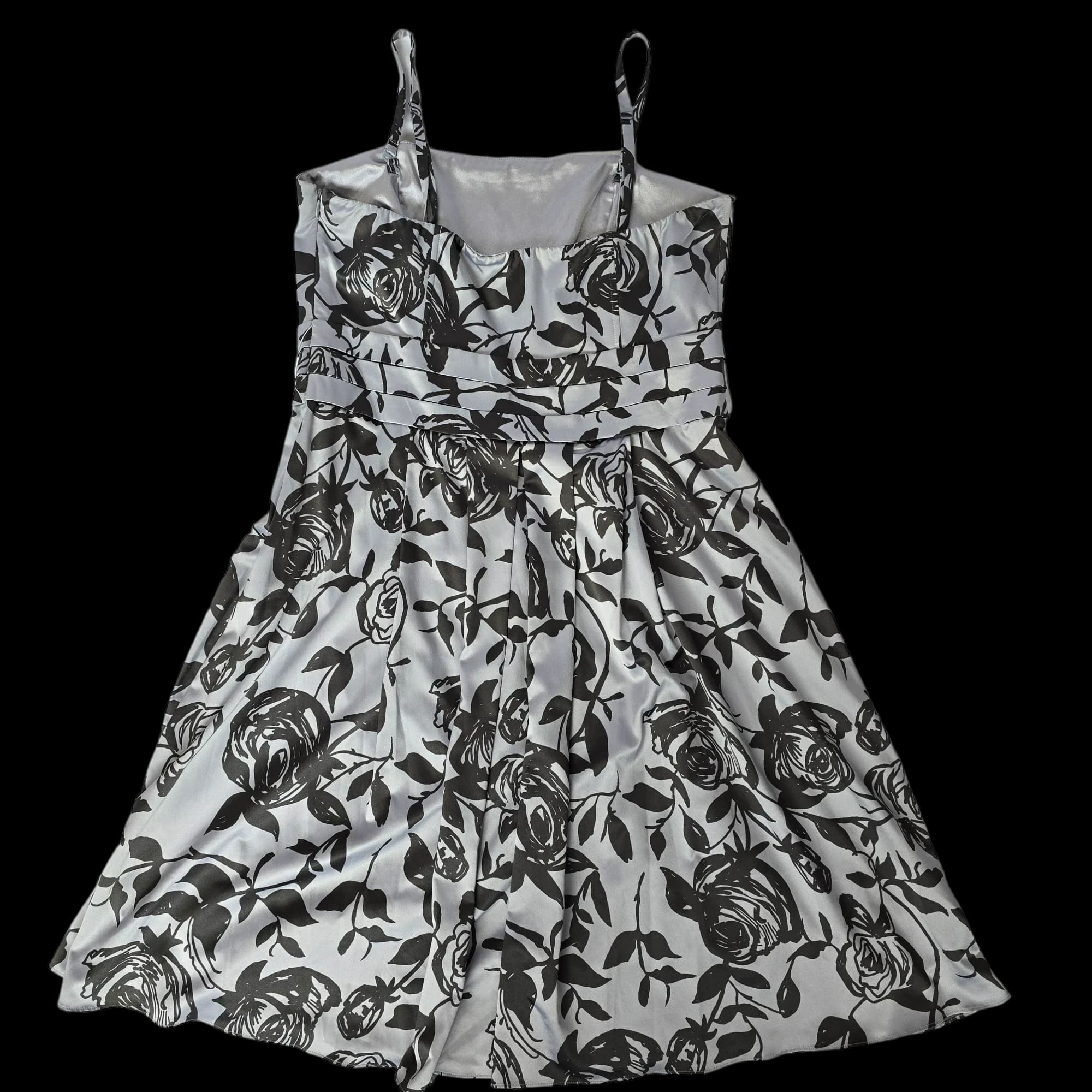 Women’s Definitions Silver Floral Fit And Flare Dress UK