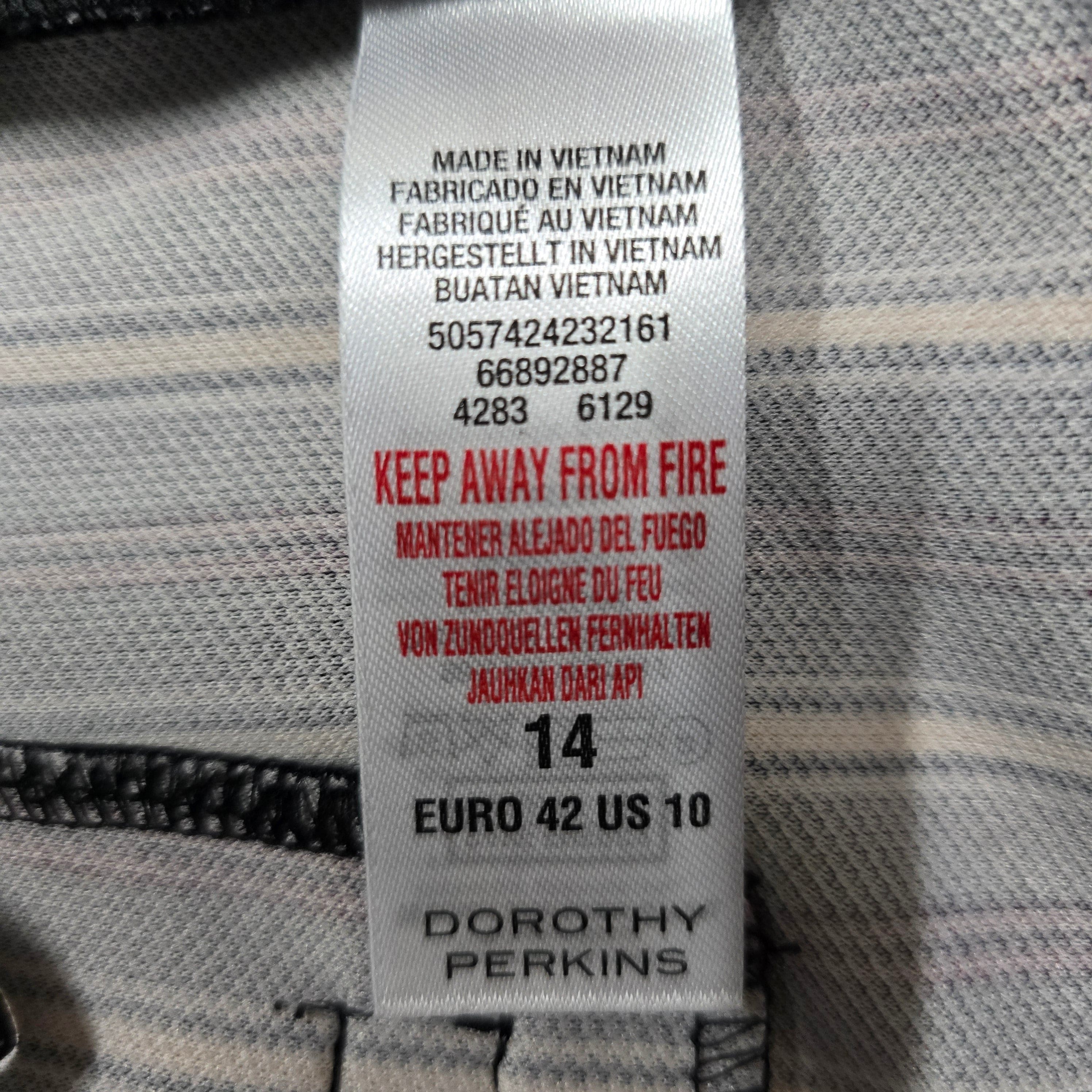 Womens Dorothy Perkins Multi Striped Trousers UK 14 - 10