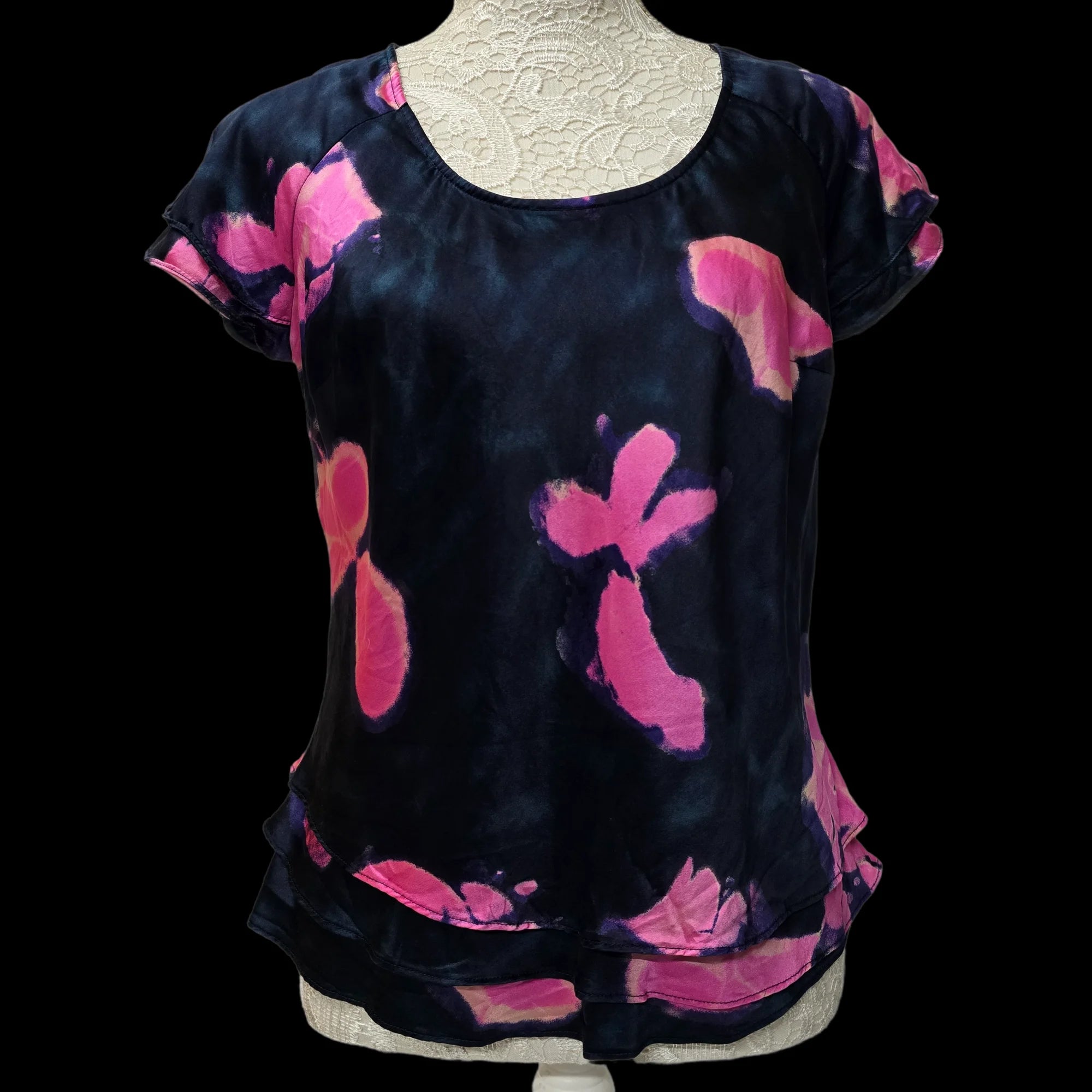 Womens Fenn Wright Mason Layered Floral Silk Top - 1 - 3513