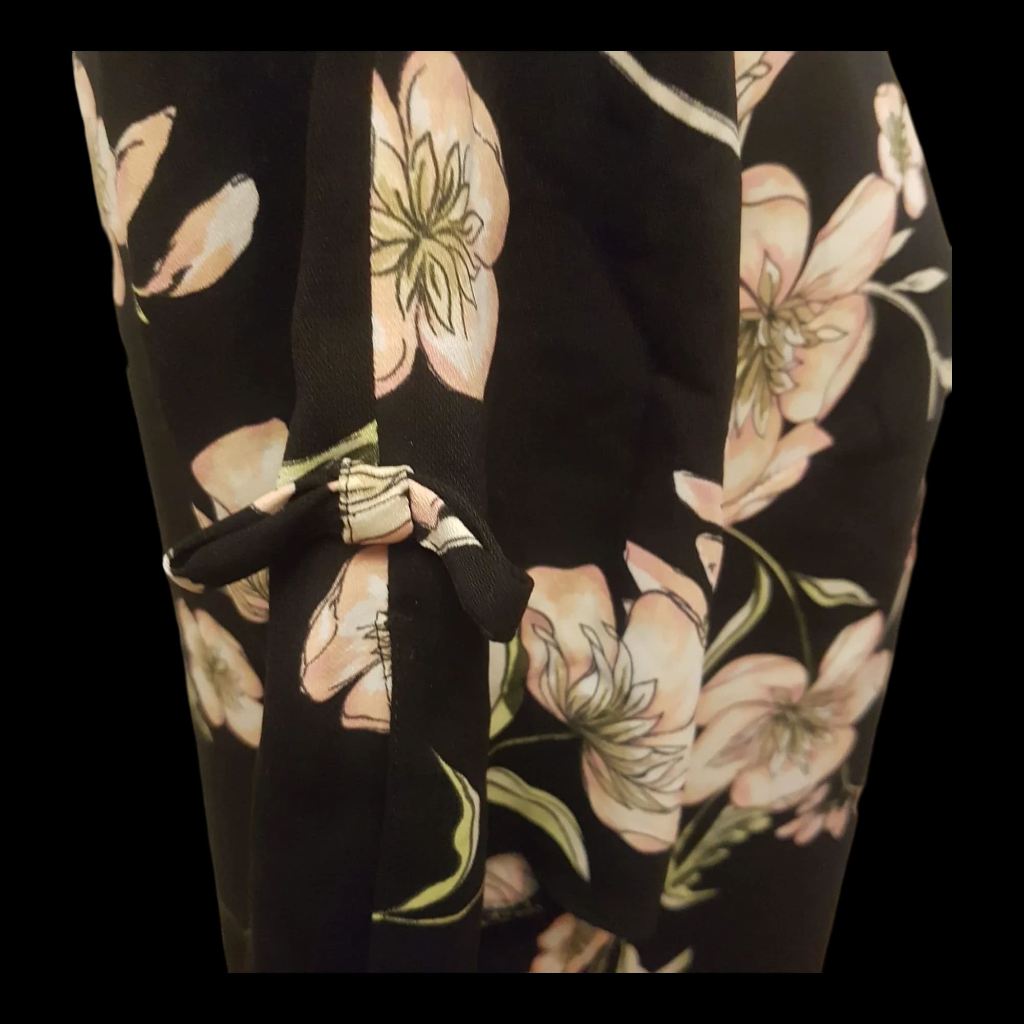 Womens Florence Fred Black Pink Floral Top UK 12 - Florance