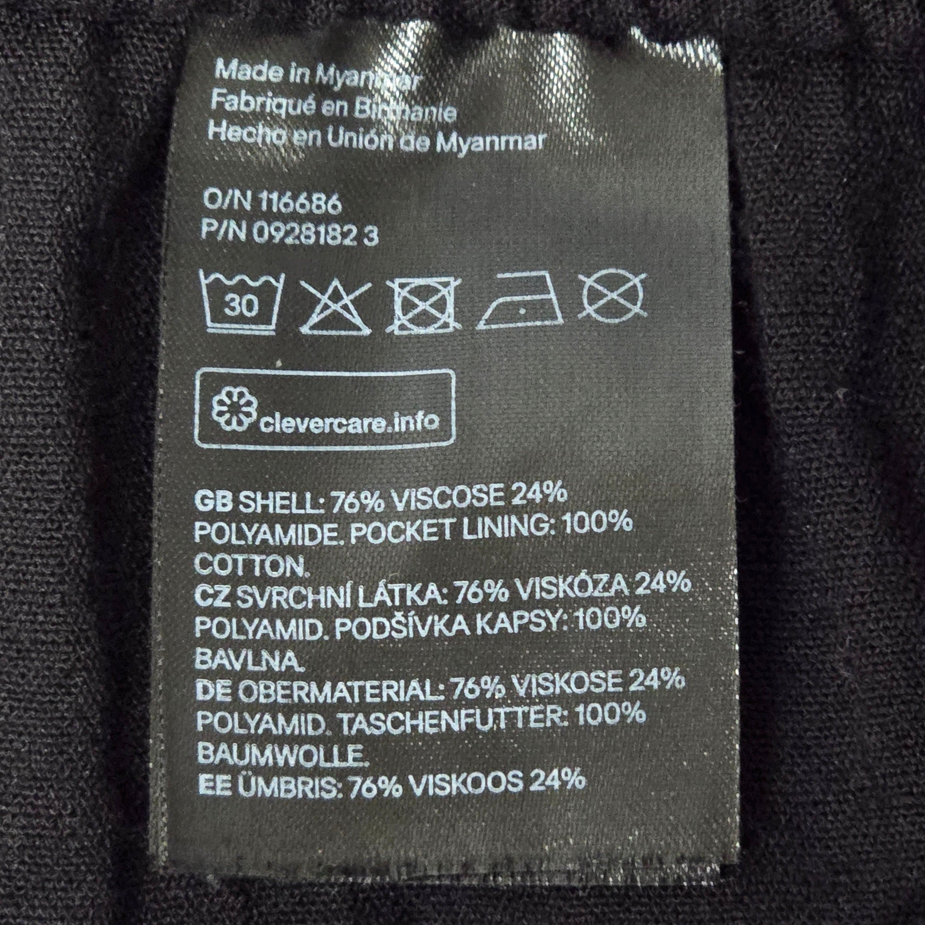 Womens H&M Black Ankle Trousers UK 8-10 - 6 - 3570