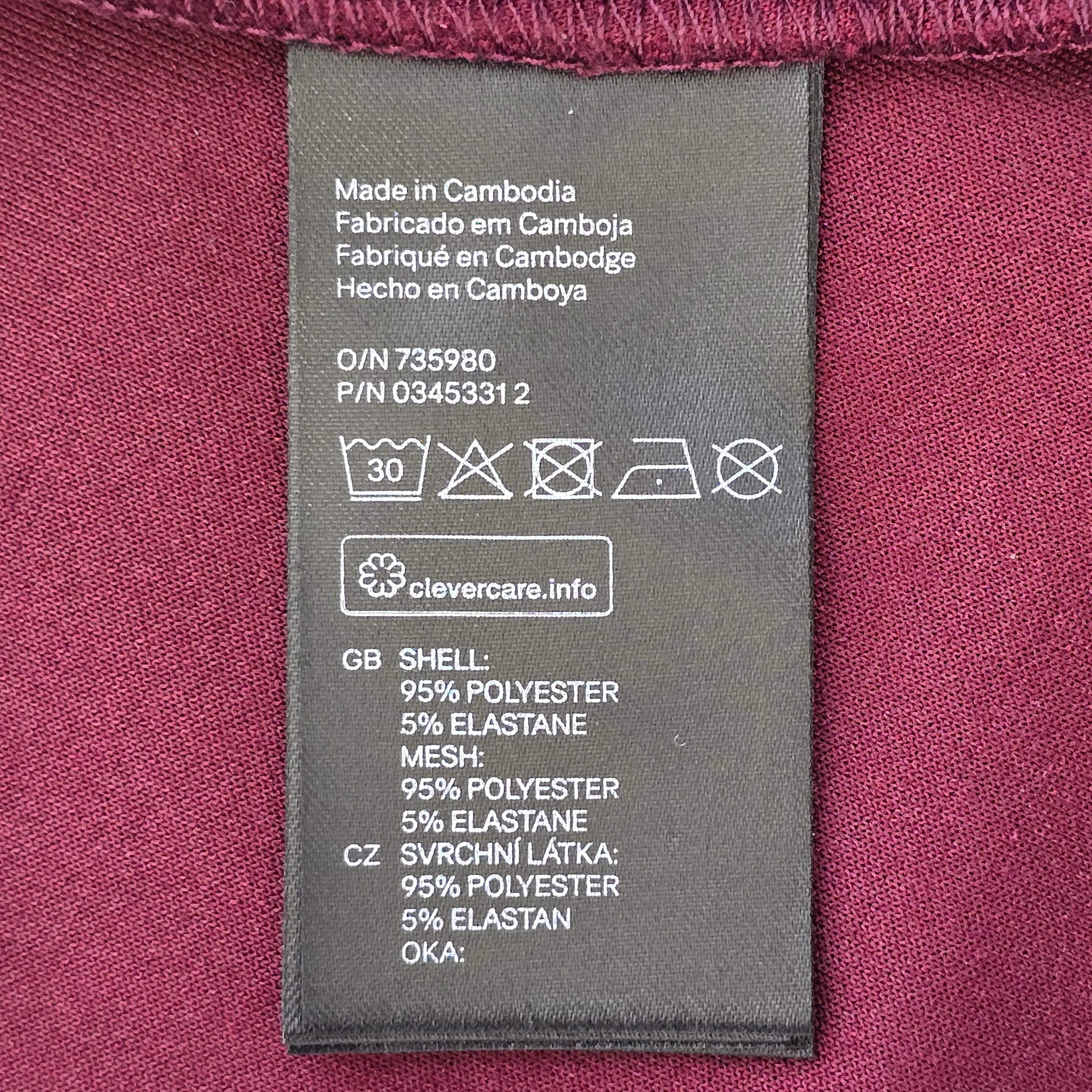 Womens H&M Burgundy Sheer Skater Dress UK 14 - Dresses - 6