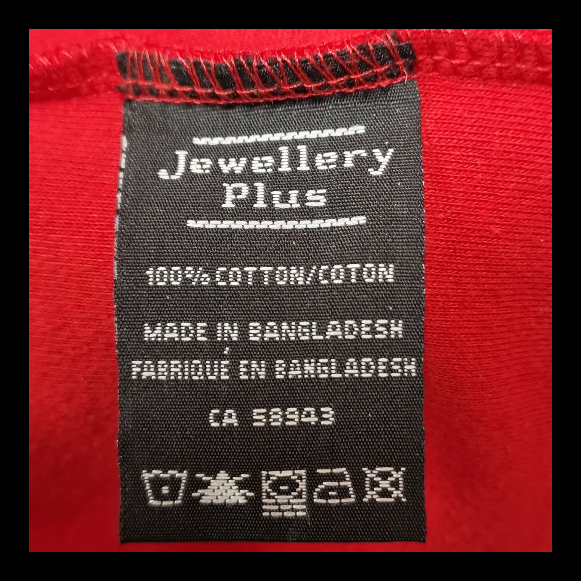 Womens Jewellery Plus Red T-Shirt UK XL - 4 - 771