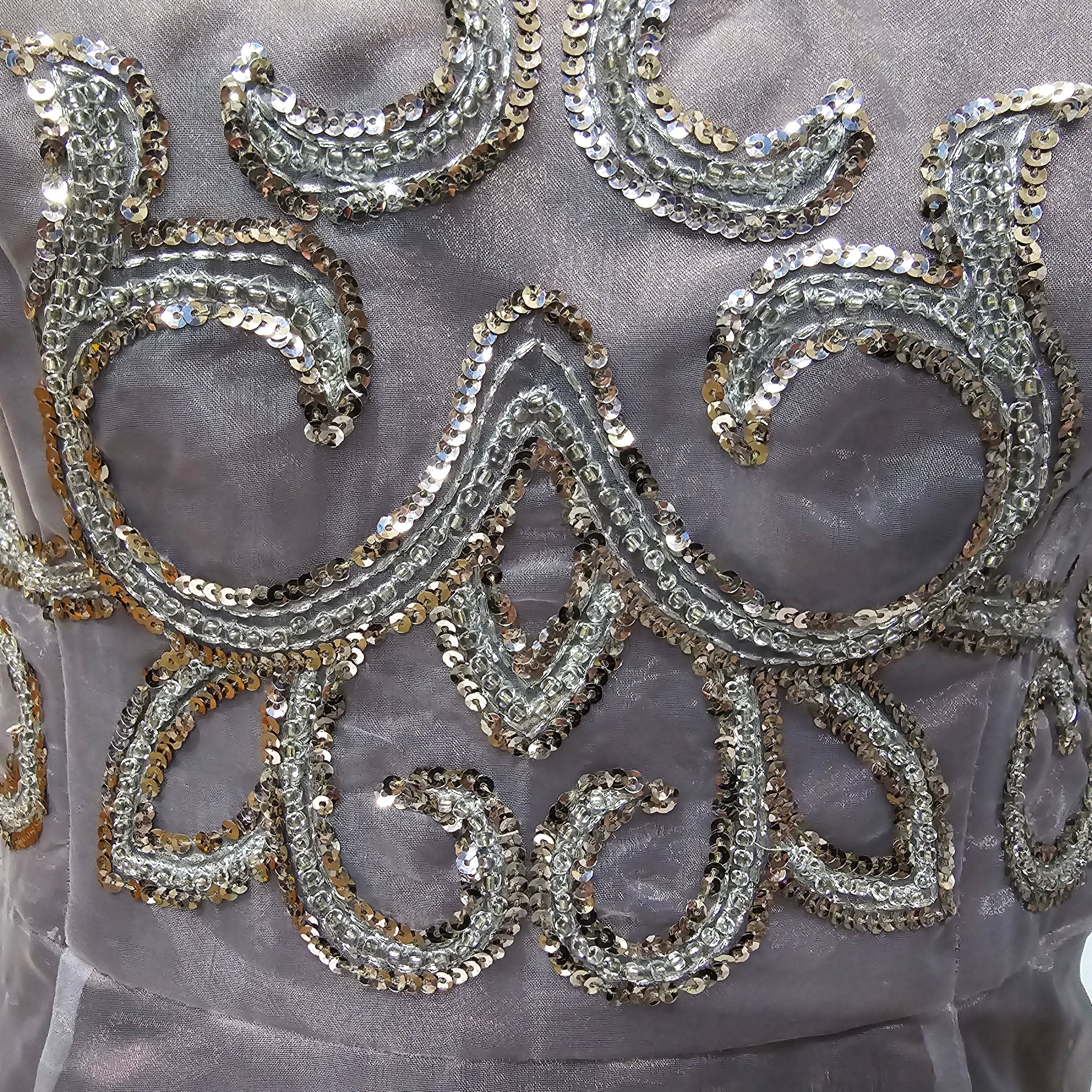 Womens M & Co Silver Party Dress UK 12 - Dresses - 11 - 3485