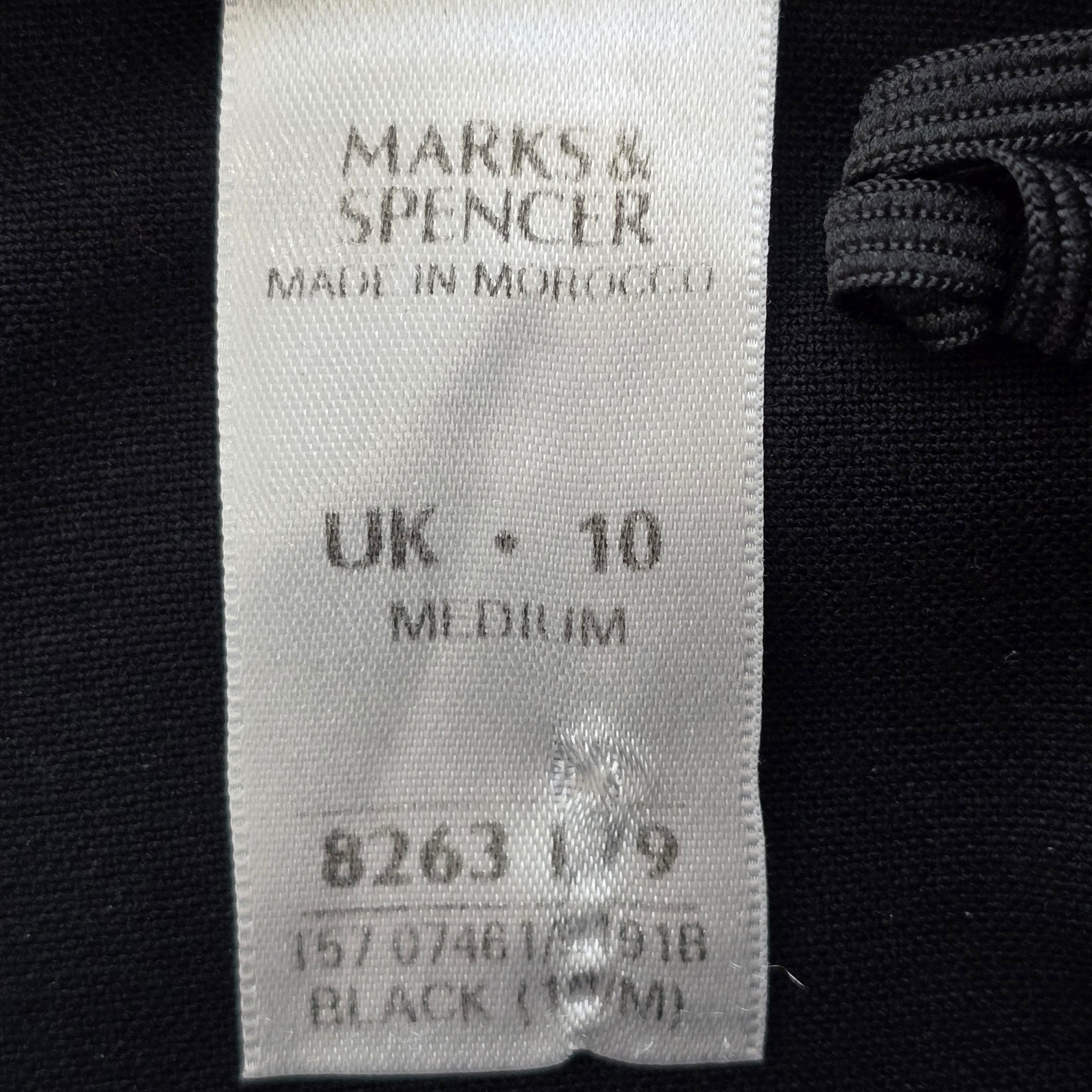 Womens Marks & Spencer Black Trousers UK 10 - 7 - 3597