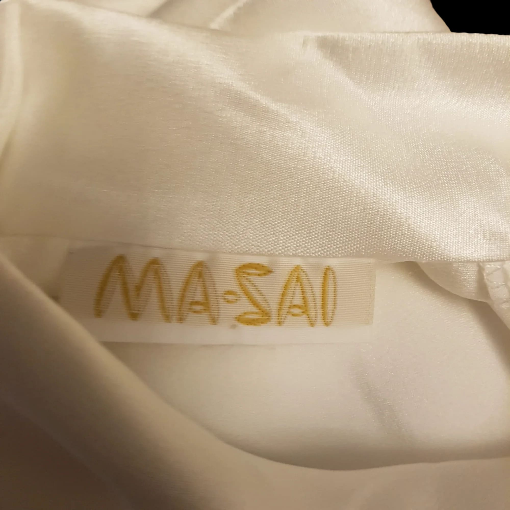Womens Masai White Satin Top UK 20 - Ma-Sai - 7 - 1845