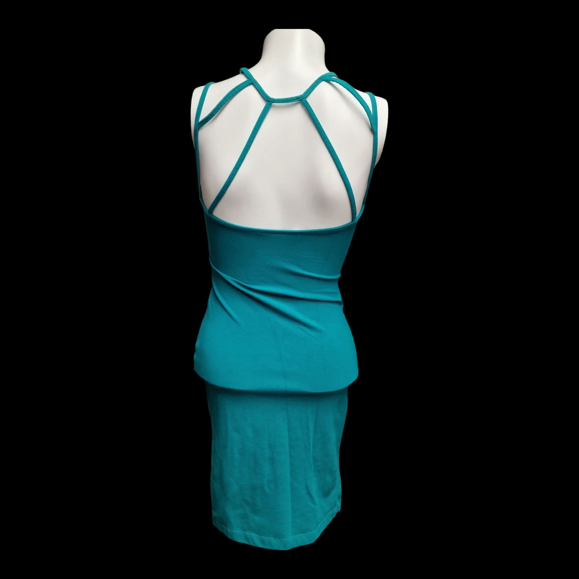 Womens Miss Selfridge Green Criss Cross Dress UK 8