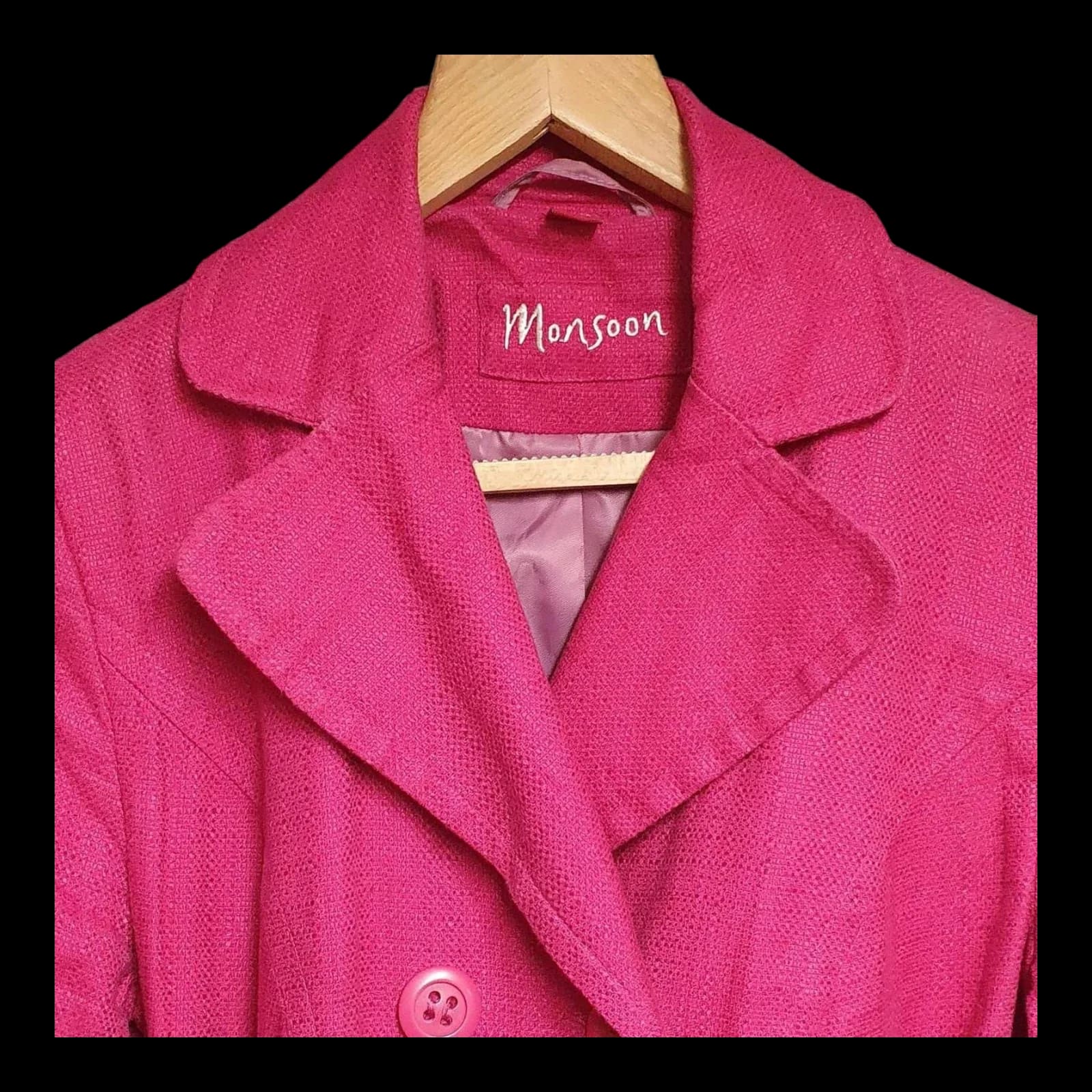 Womens Monsoon Pink Trench Coat UK 12 - Coats & Jackets - 3