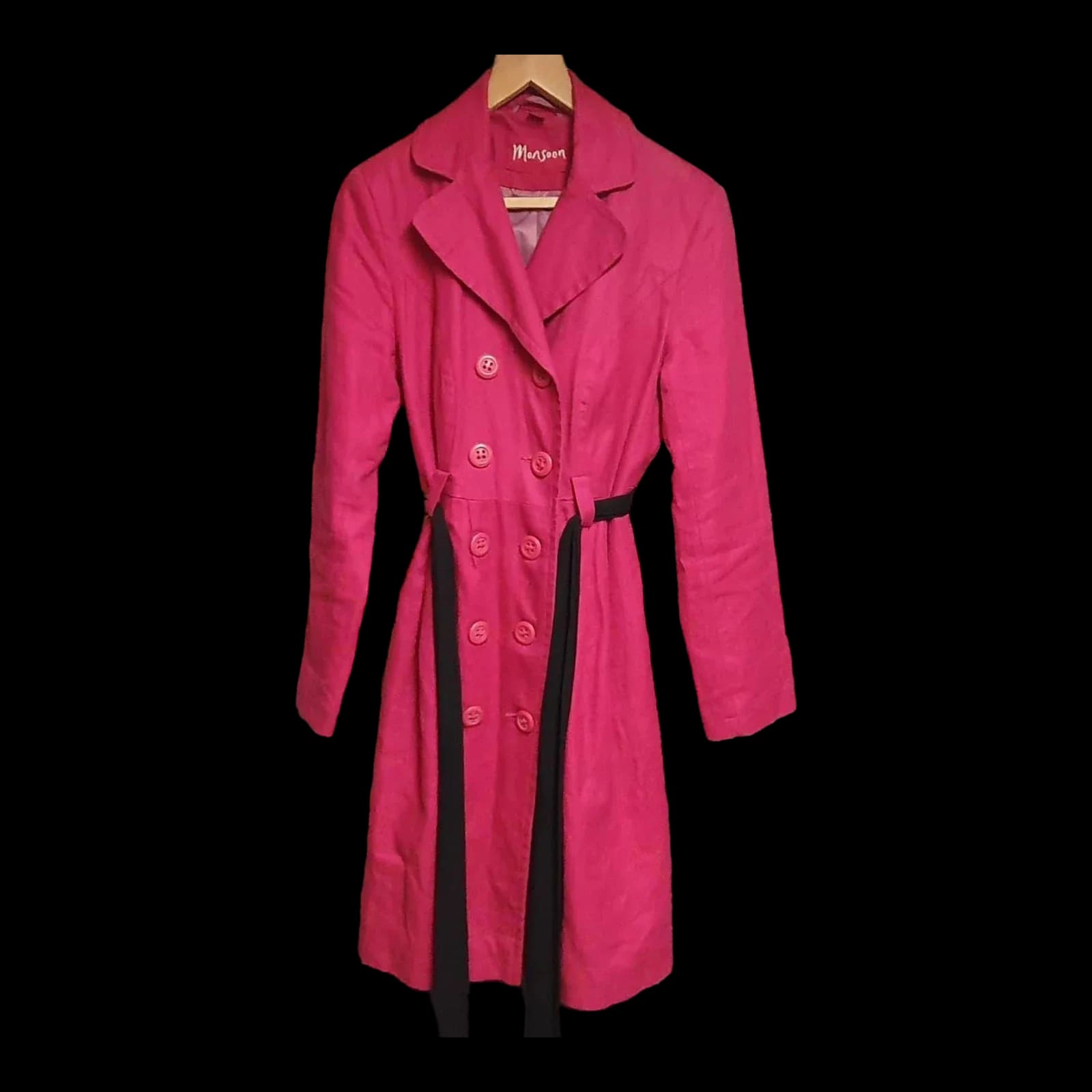 Womens Monsoon Pink Trench Coat UK 12 - Coats & Jackets - 1