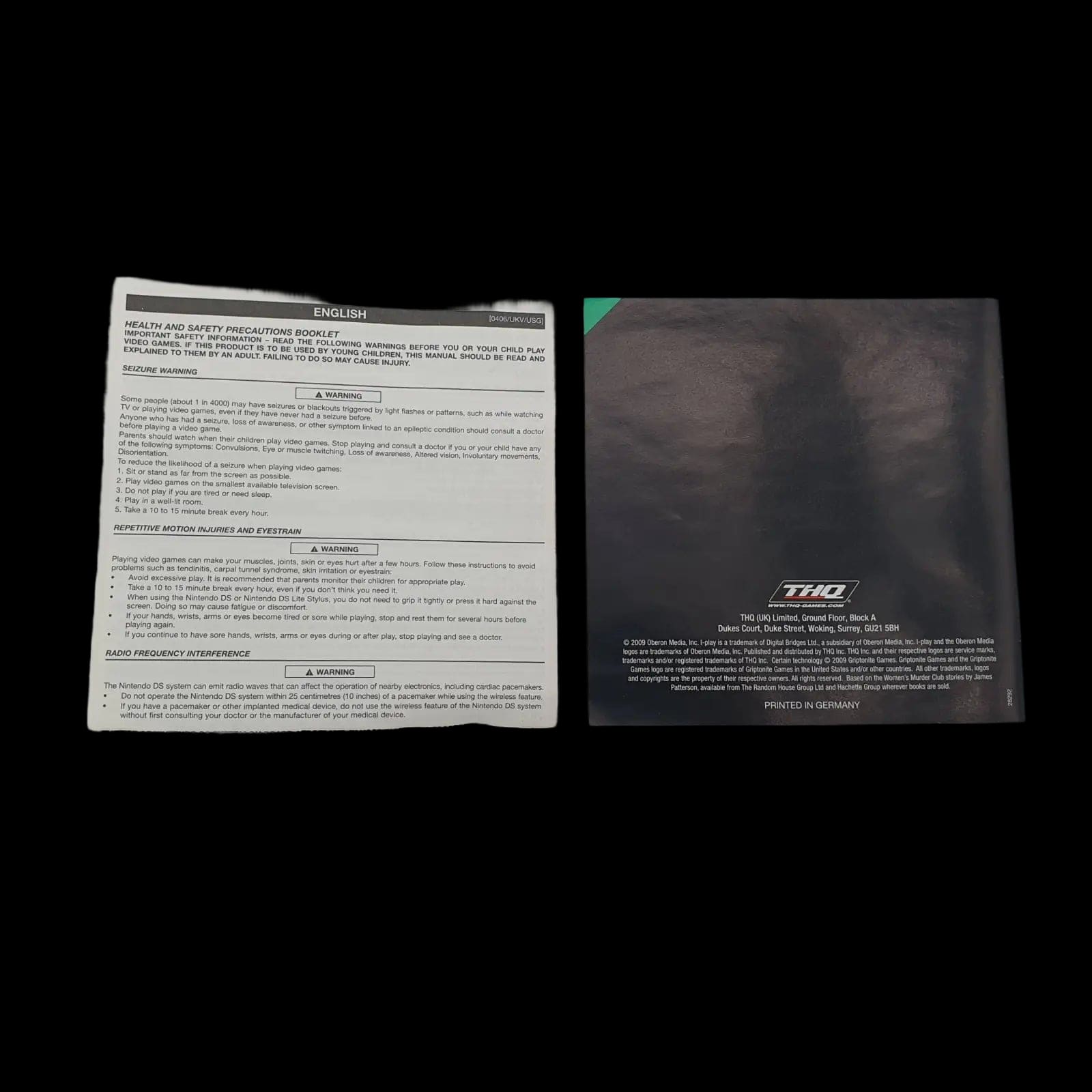 Womens Murder Club Games Passion Nintendo Ds Nds Thq 2009