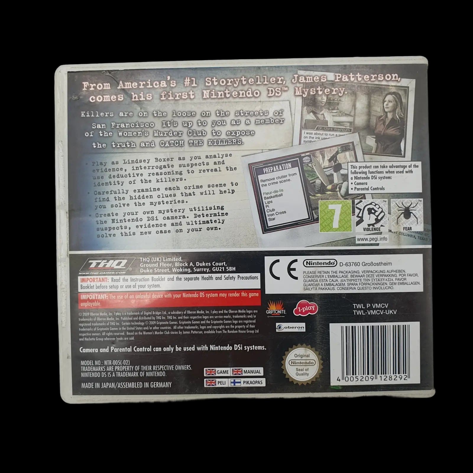 Womens Murder Club Games Passion Nintendo Ds Nds Thq 2009