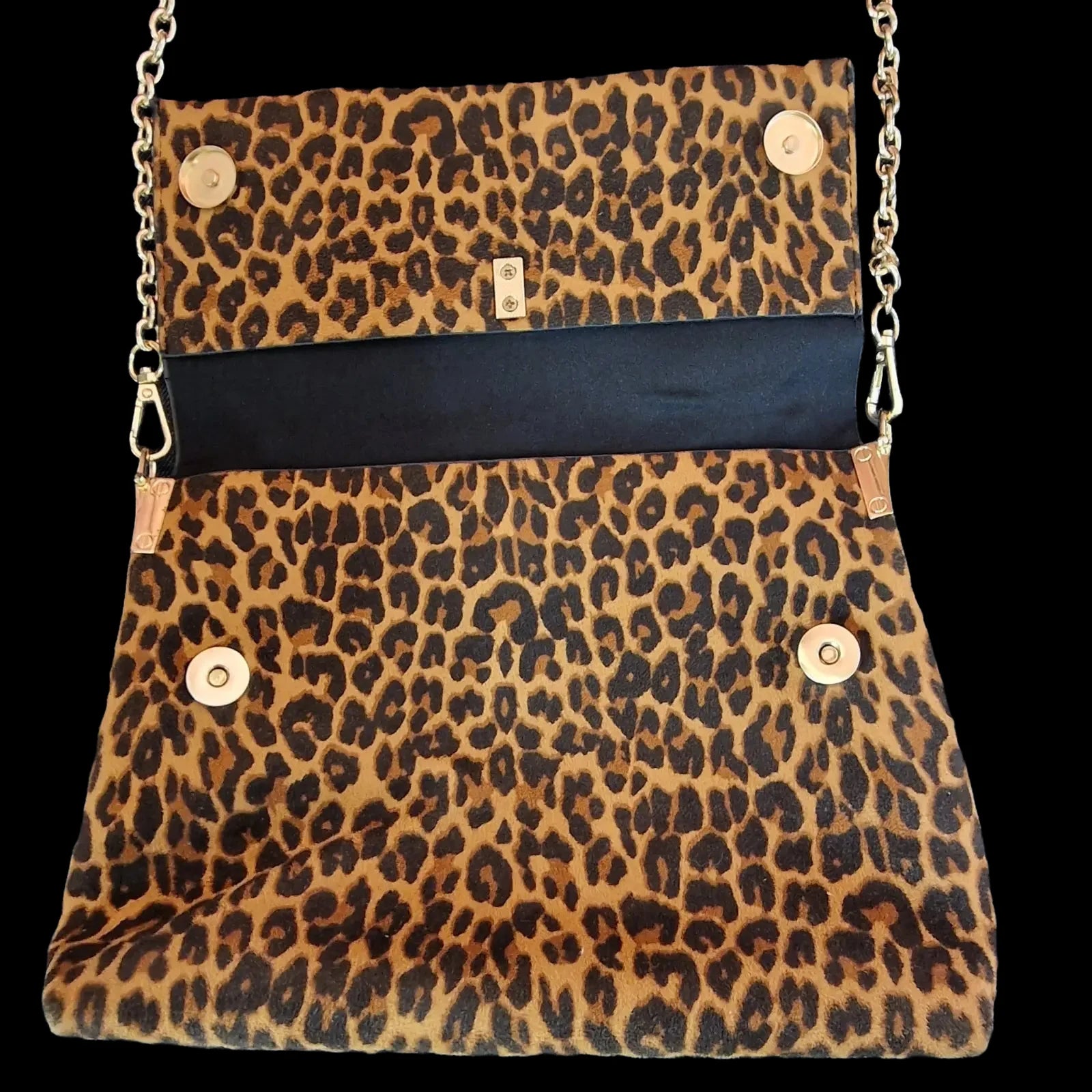 Womens New Look Black Brwon Animal Print Handbag - Bags - 3