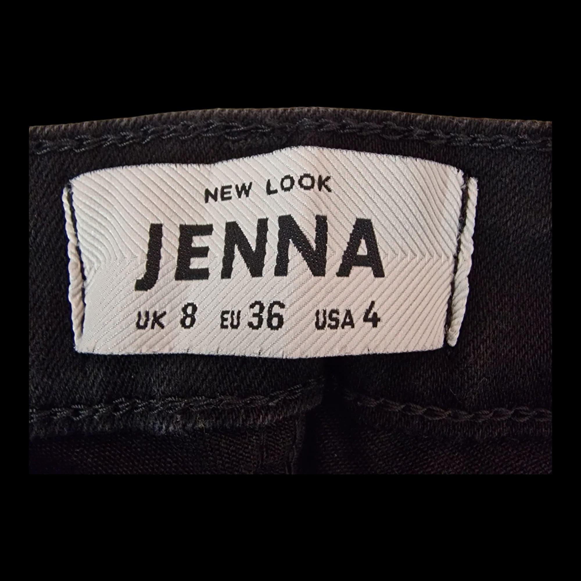 Womens New Look Black Pink Skinny Jeans UK 8 - 5 - 961