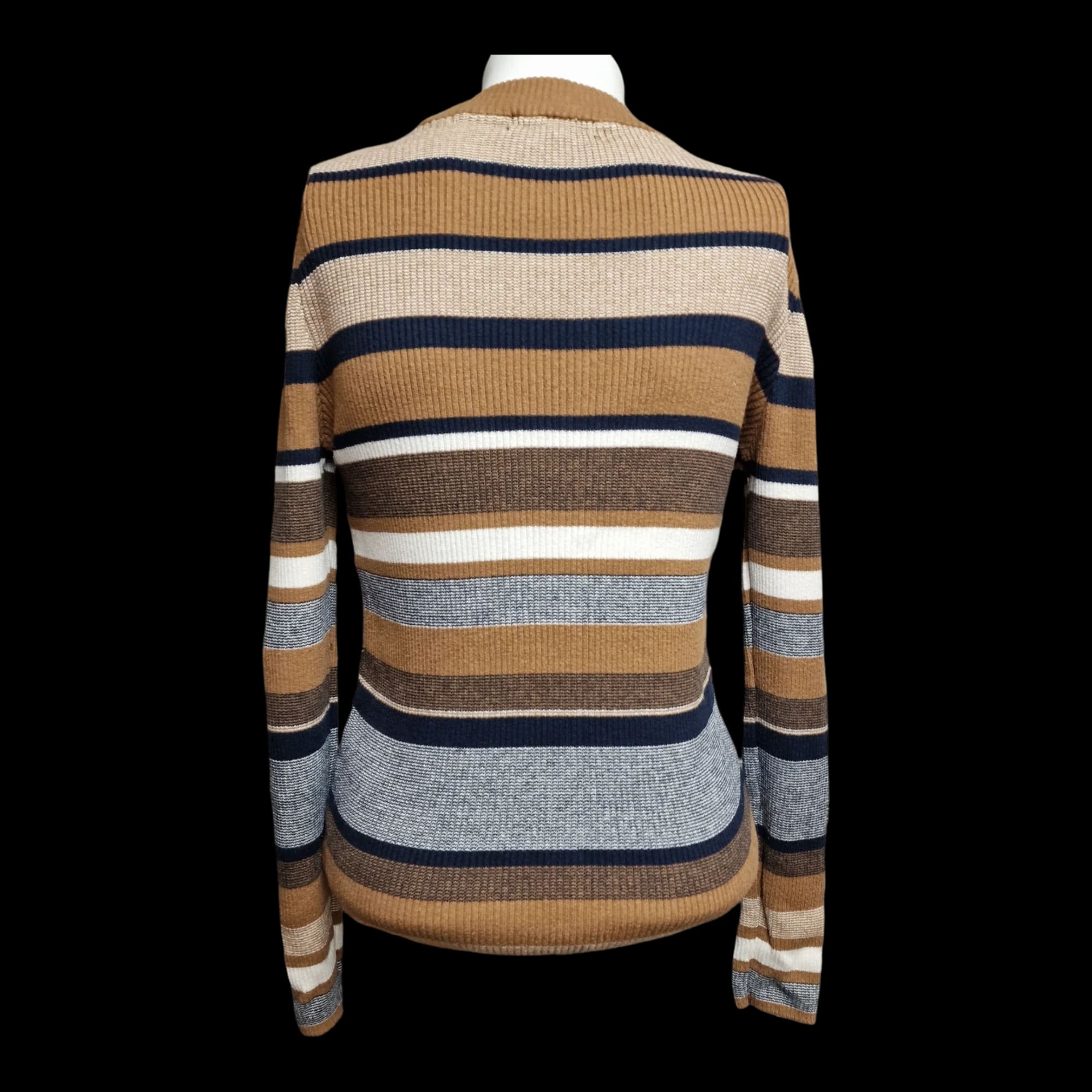 Womens New Look Multicoloured Striped Jumper UK 10