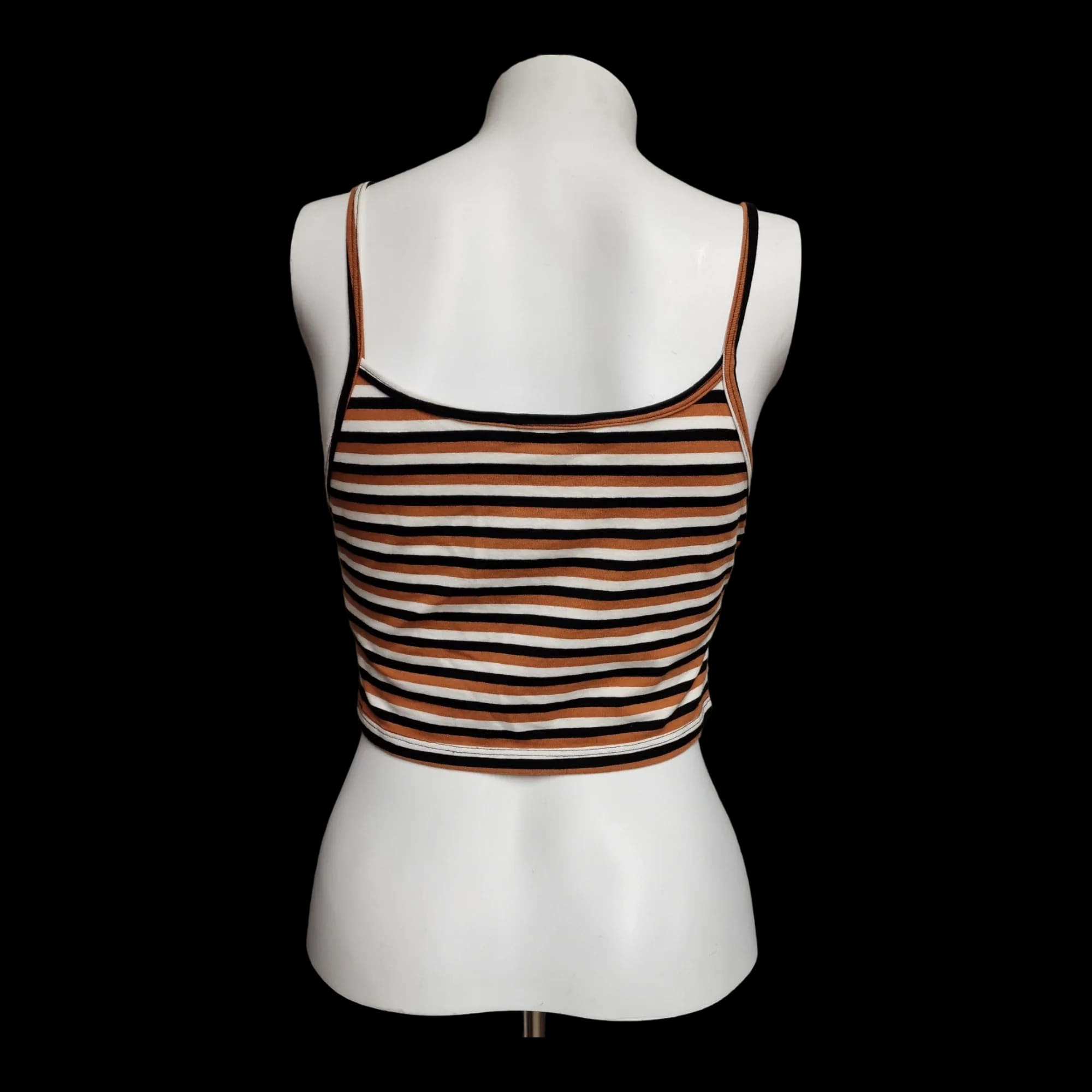 Womens New Look Multicoloured Striped Knot Crop Top UK 10