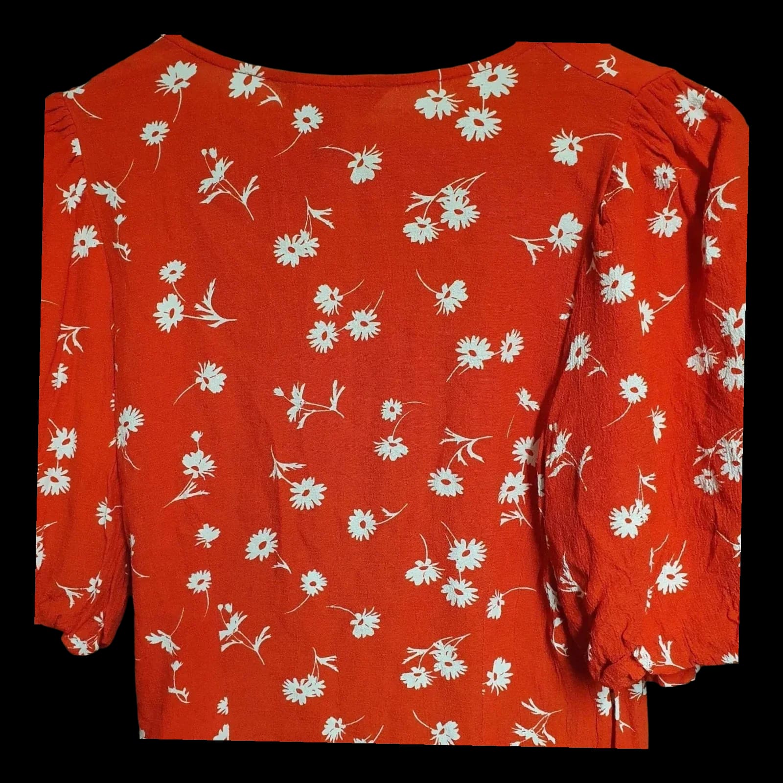 Womens New Look Red White Floral Crop Top UK 8 - 5 - 865