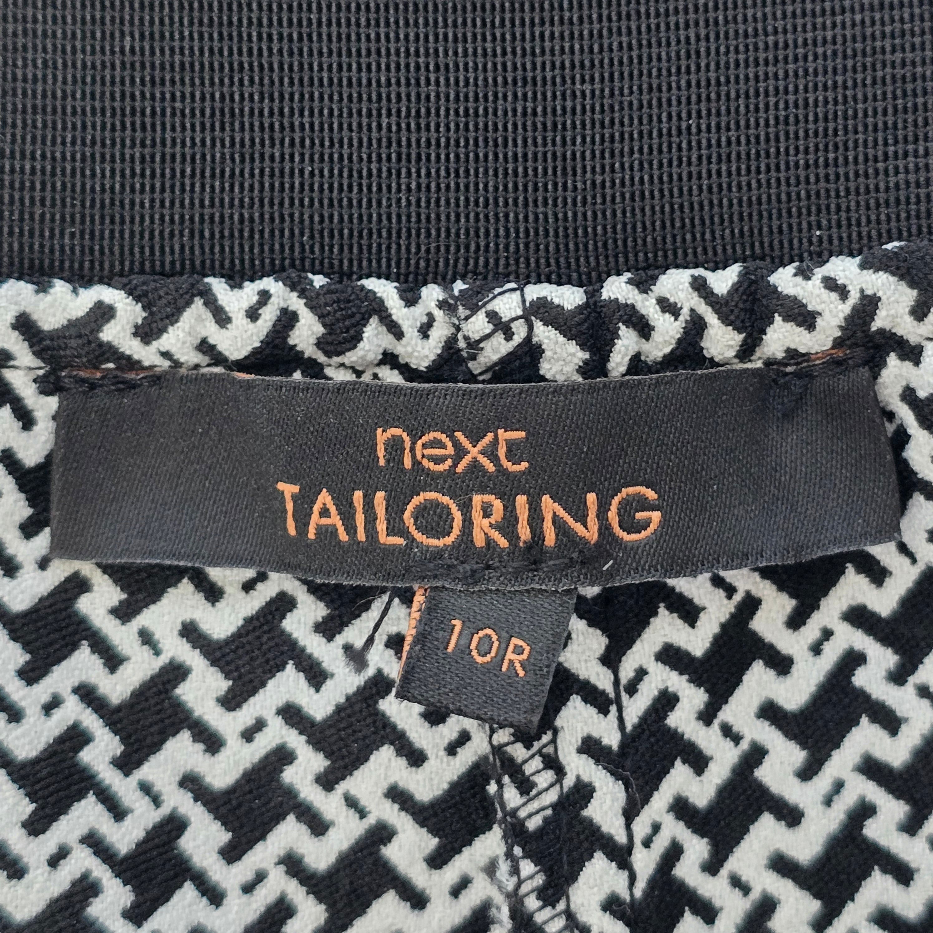 Womens Next Black And White Ankle Trousers UK 10R - 8 - 3598