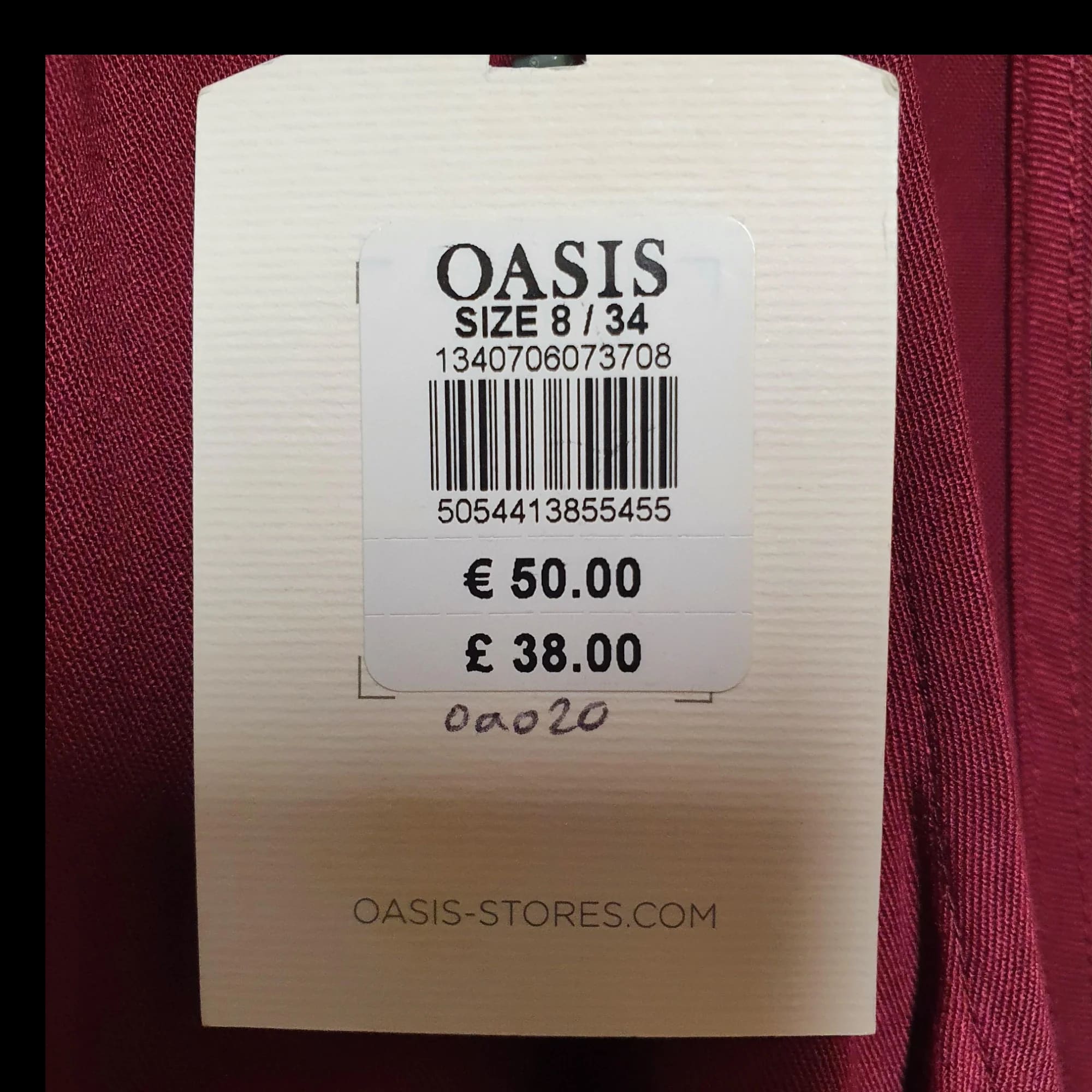 Womens Oasis Burgundy Maxi Dress UK 8 - Dresses - 3 - 900