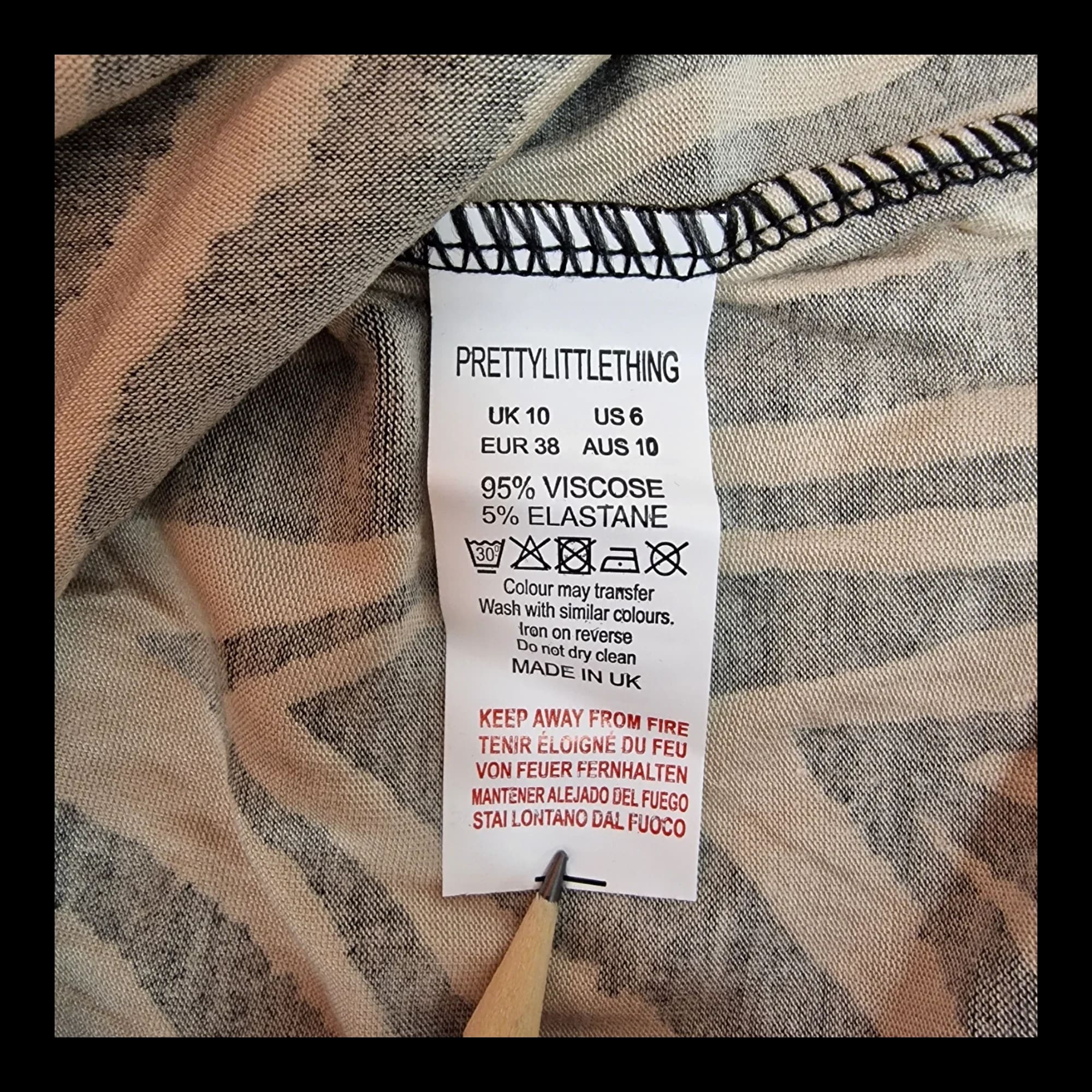 Womens Pretty Little Thing Black Brown Zebra Print Mini