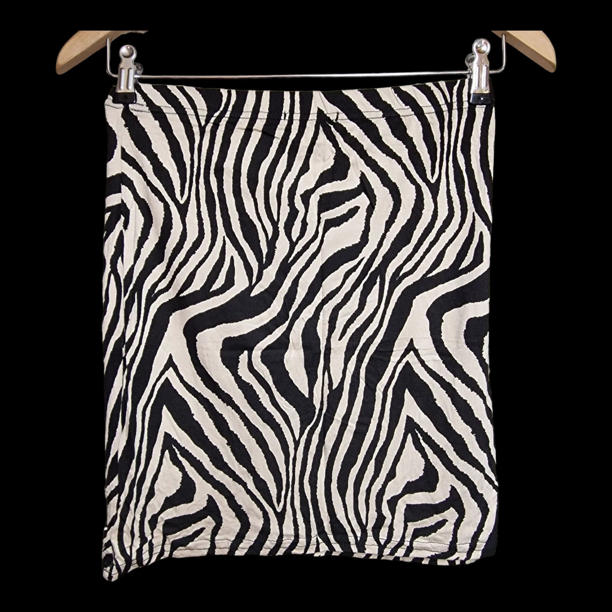 Womens Pretty Little Thing Black Brown Zebra Print Mini