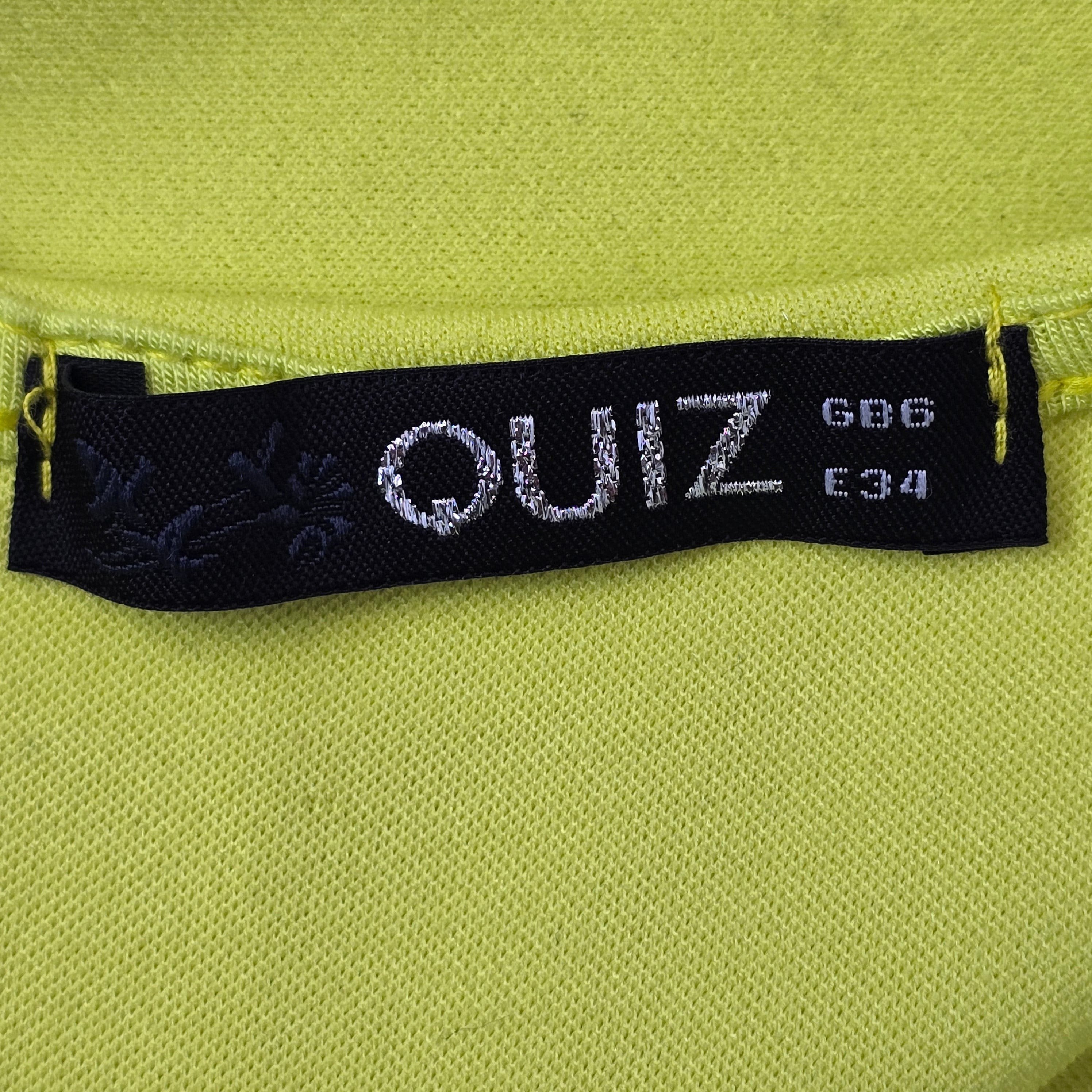 Womens Quiz Green Zipped Playsuit UK 6 - 3583