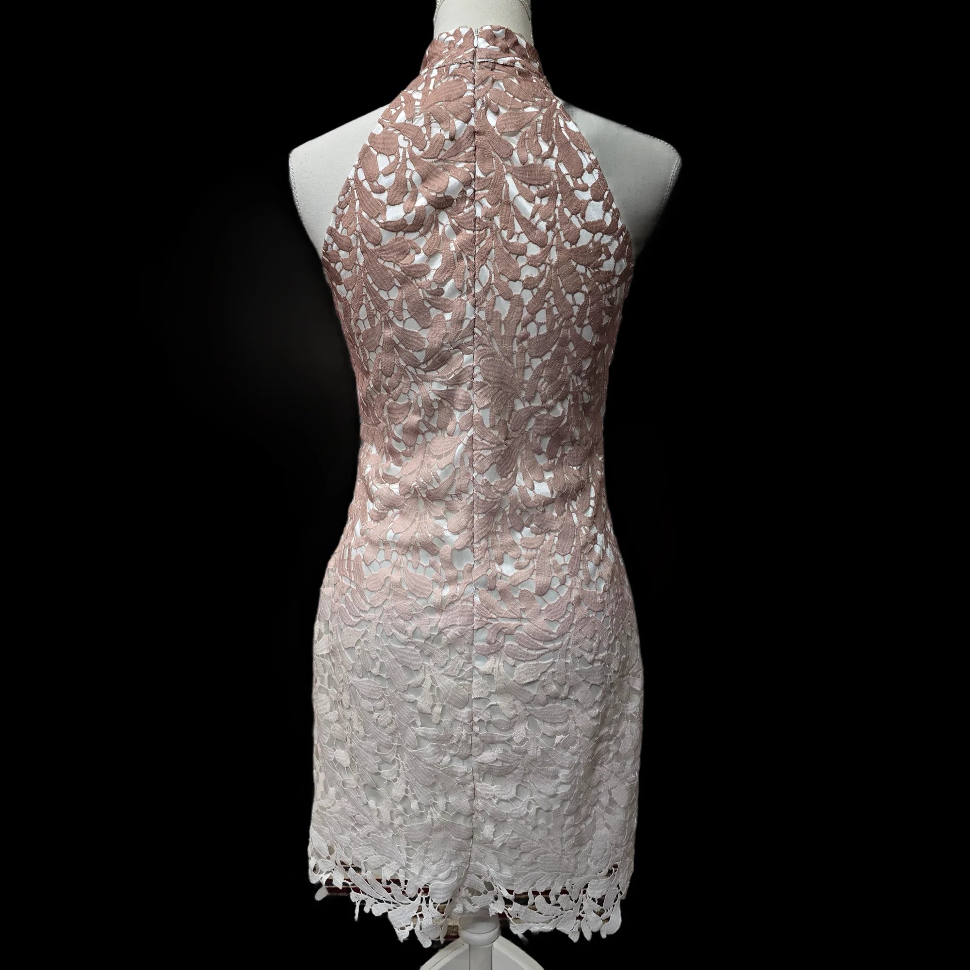 Womens Quiz Ombre Pink White Halter Neck Dress UK 10