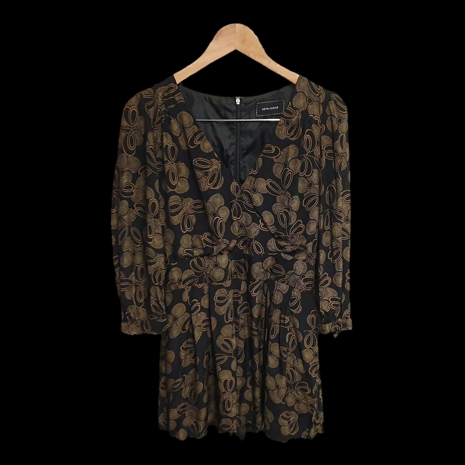 Womens River Island Brown Floral Playsuit UK 10 - Jumpsuits
