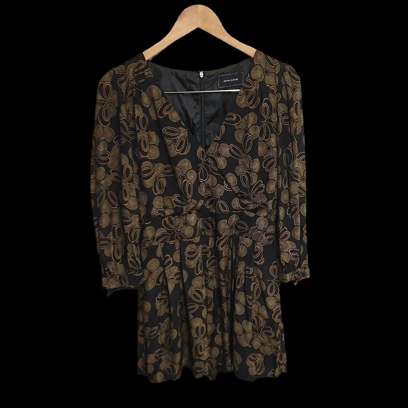 Womens River Island Brown Floral Playsuit Uk 10 - Jumpsuits