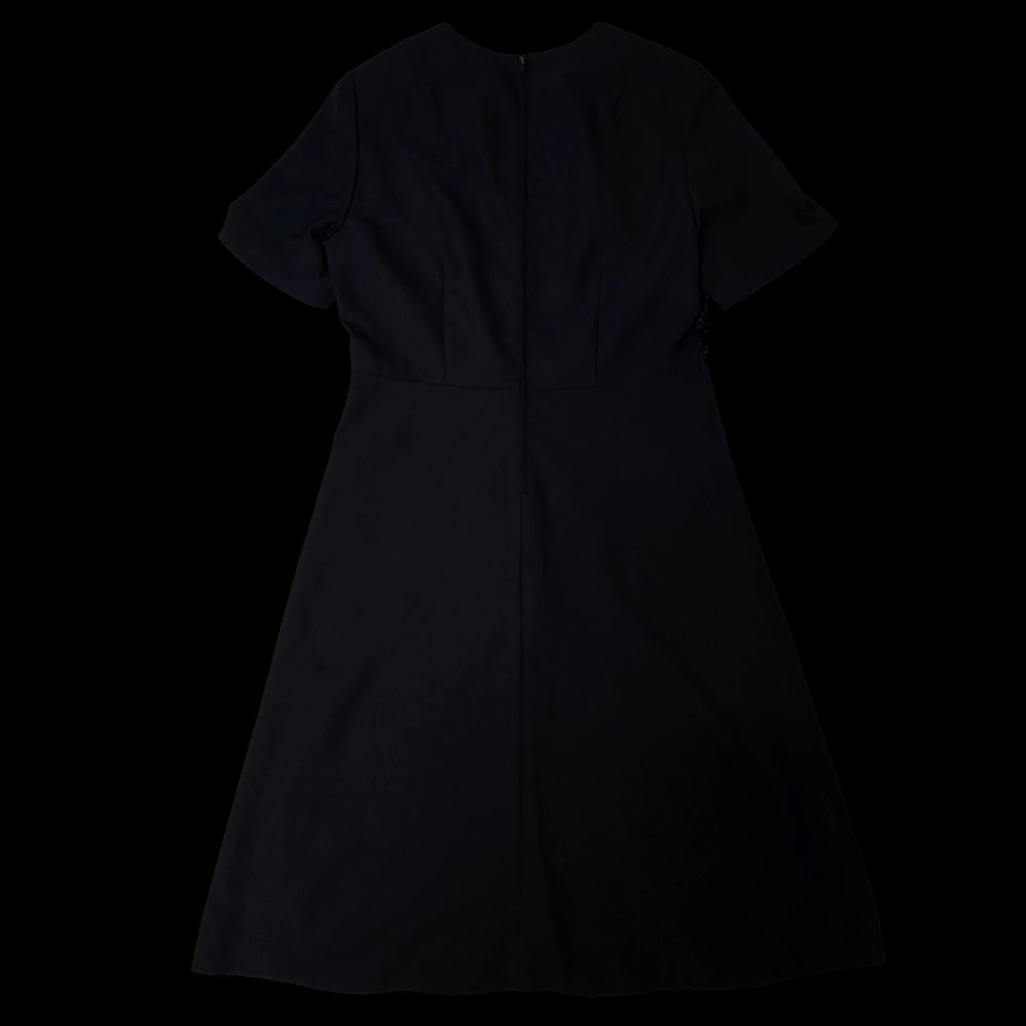 Womens Tennessee Black Floral A-Line dress UK 12-14 Vintage