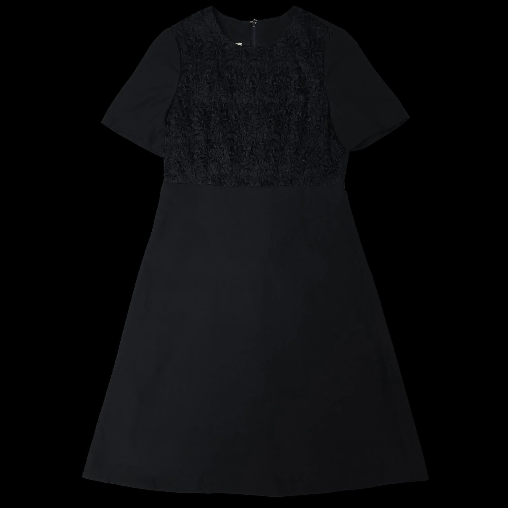 Womens Tennessee Black Floral A-Line dress UK 12-14 Vintage
