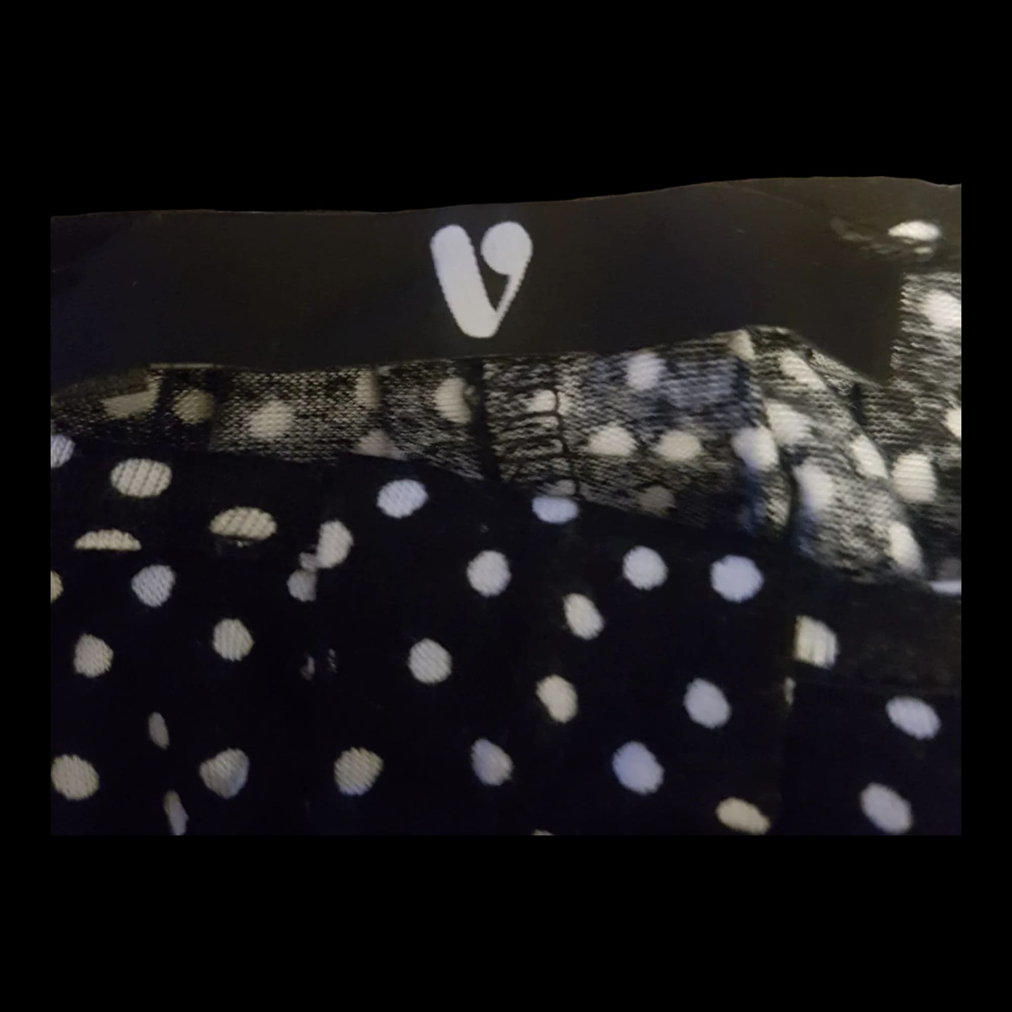 Womens Very Black White Spotted Polka Dot Top Uk 12 - 7