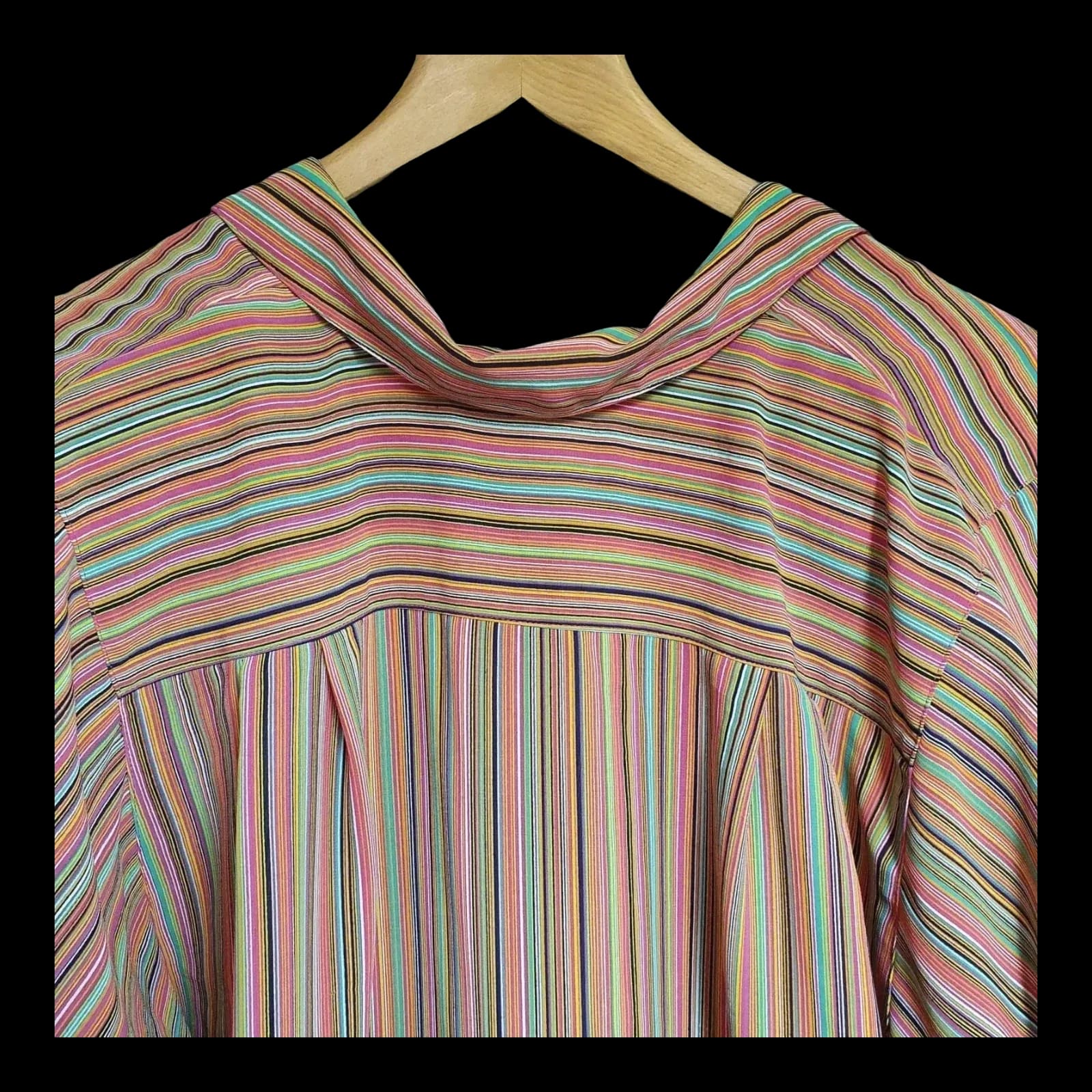 Womens Vintage Ben Original Multicoloured Striped Blouse UK