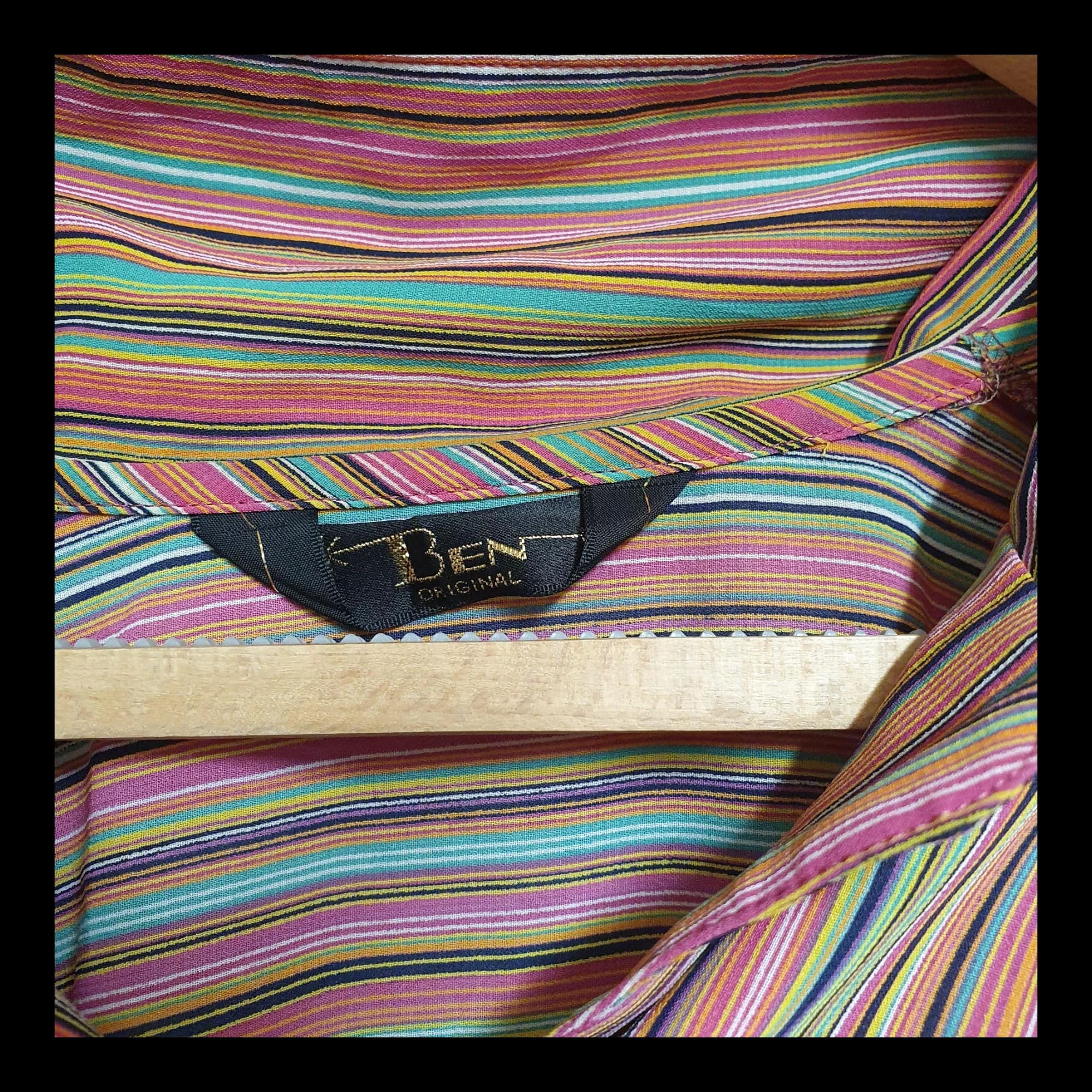 Womens Vintage Ben Original Multicoloured Striped Blouse UK