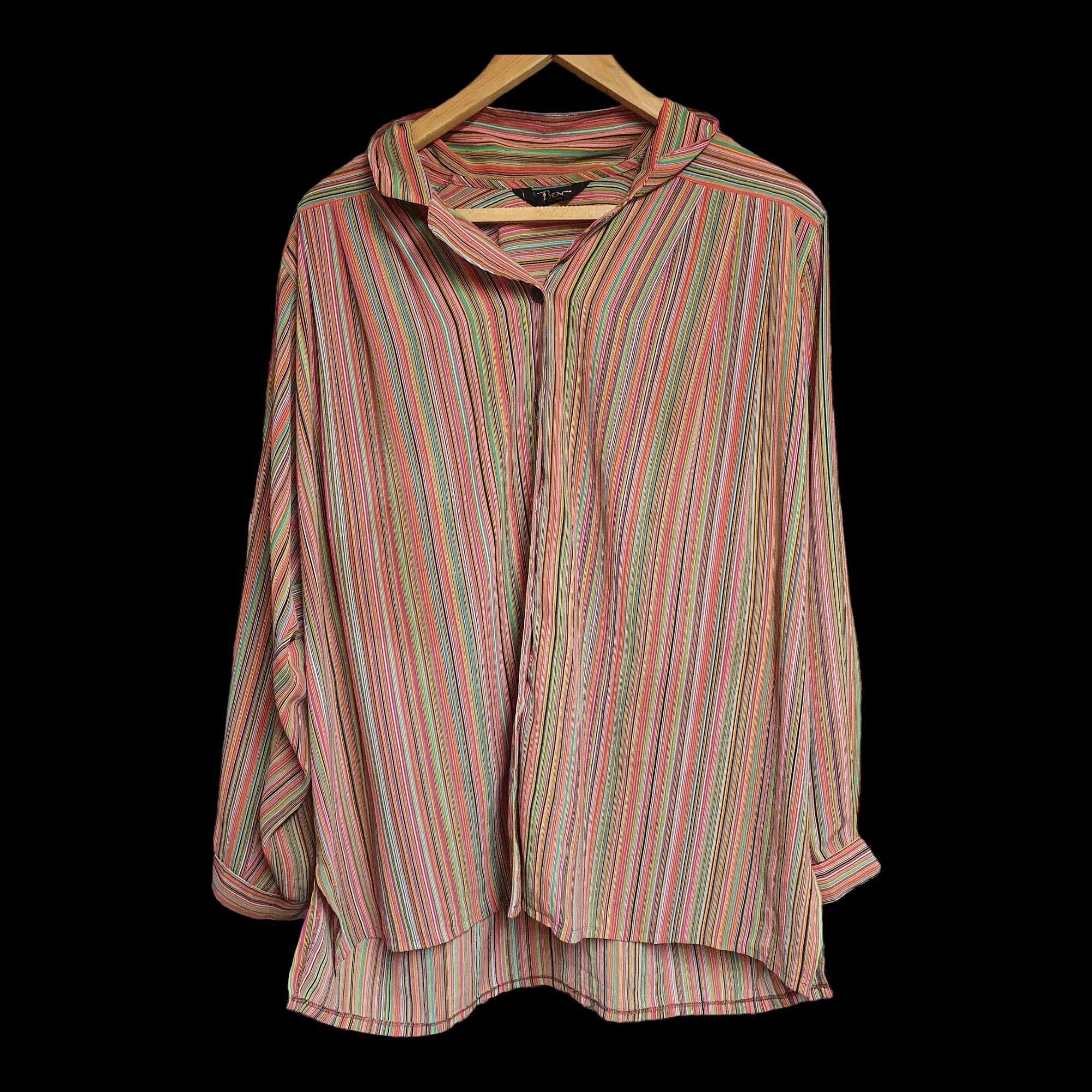 Womens Vintage Ben Original Multicoloured Striped Blouse UK