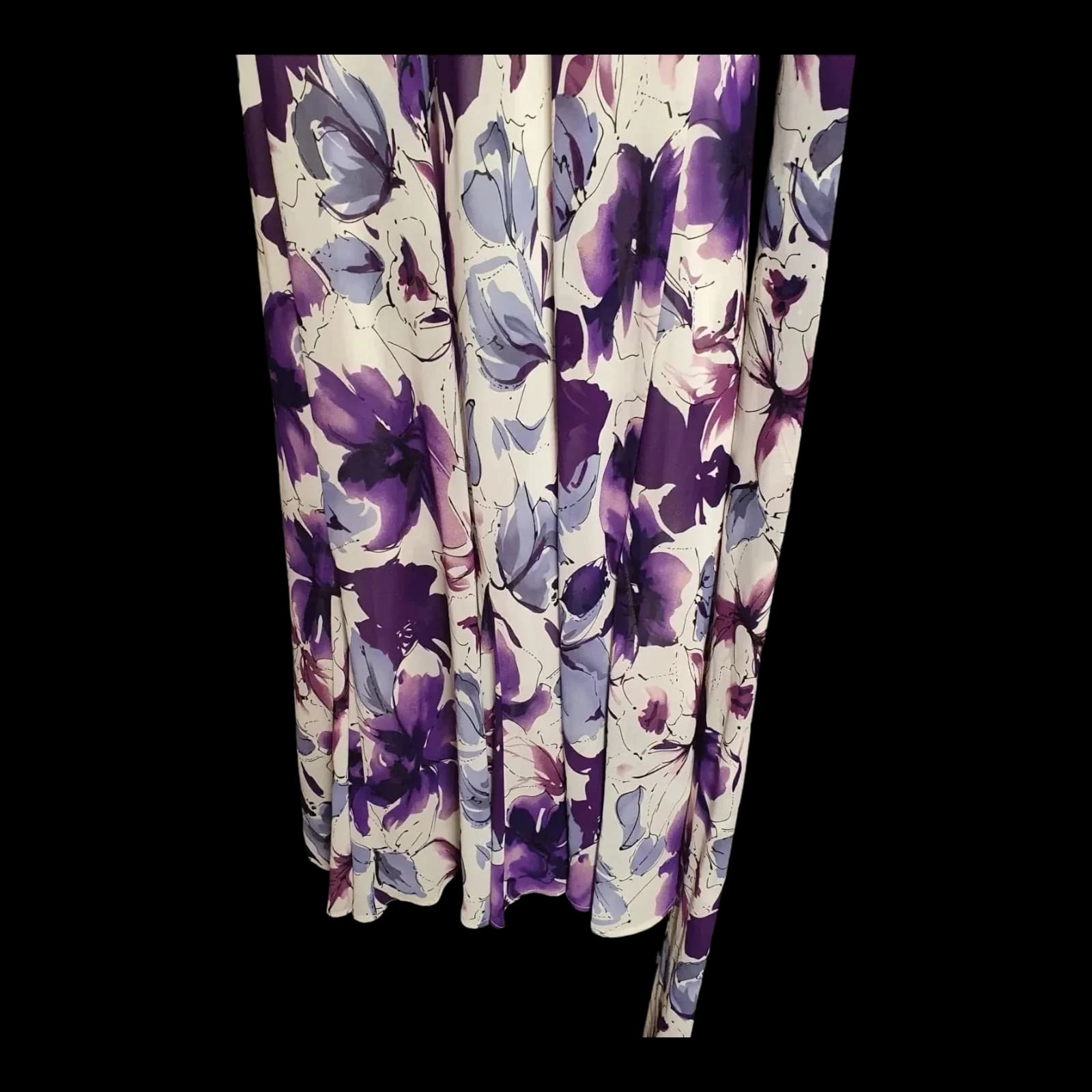 Womens Vintage BHS Maxi Purple Floral Dress UK 12 - Dresses