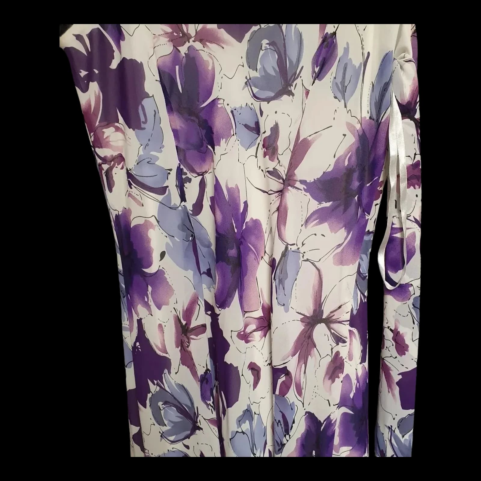 Womens Vintage BHS Maxi Purple Floral Dress UK 12 - Dresses