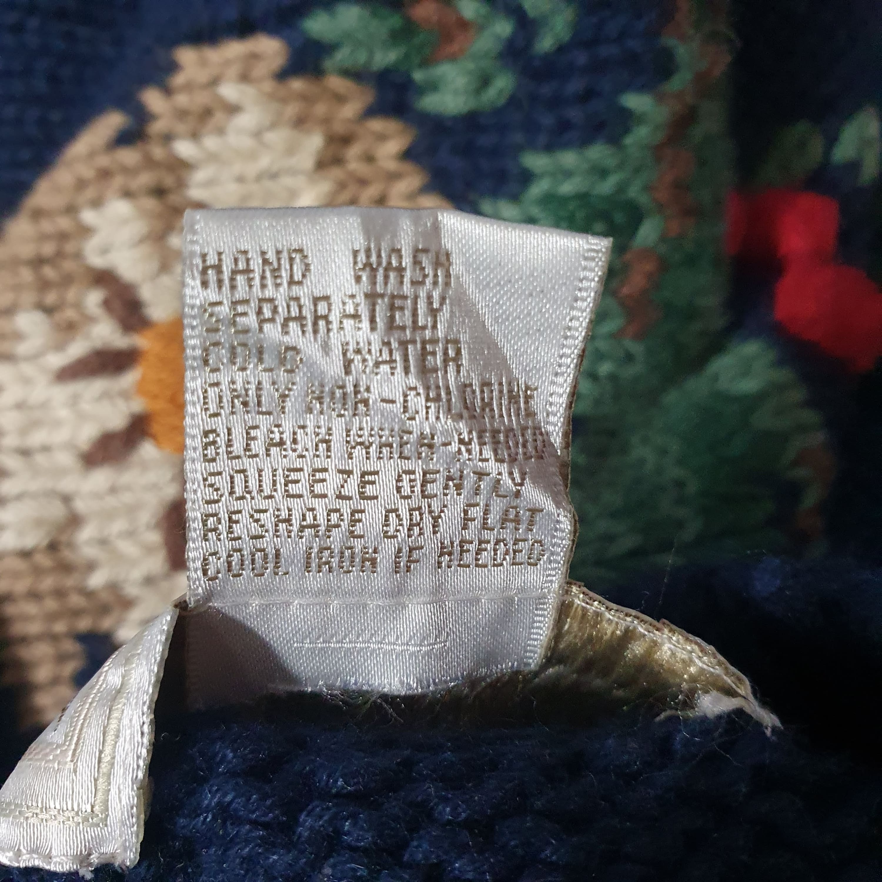 Womens Vintage Floral Knitted Jumper Funky Design Knitwear