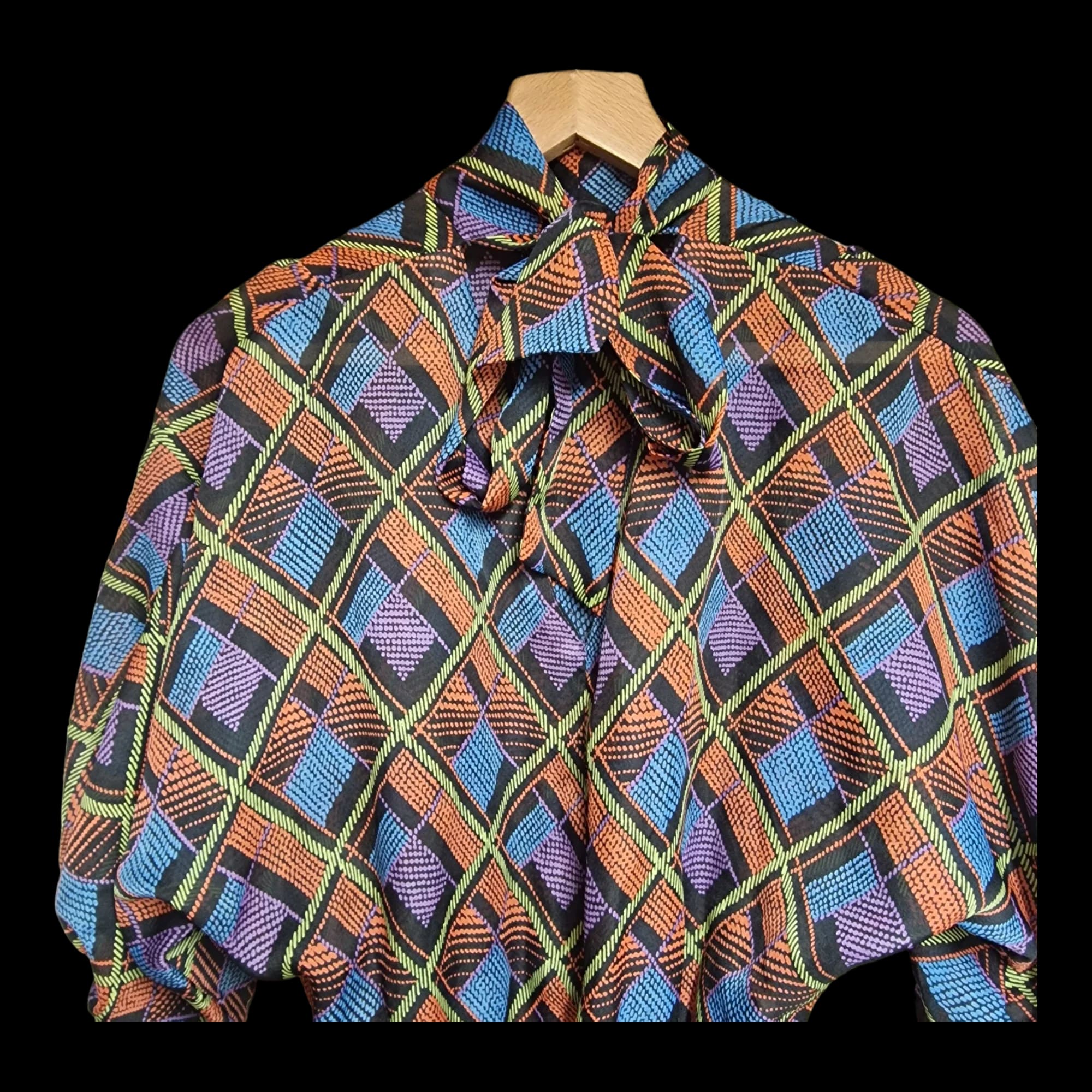 Womens Vintage Multicoloured Pleated Dress UK 2XL - Dresses