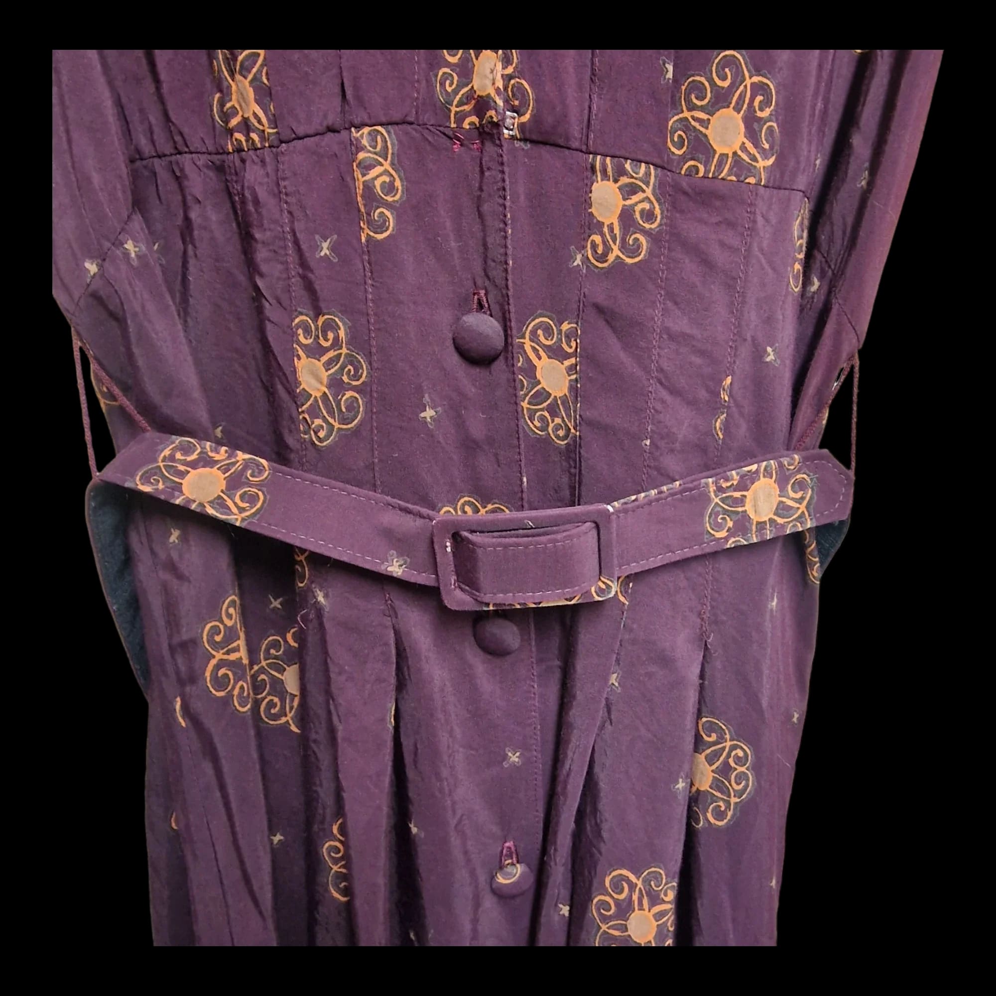 Womens Vintage Next Burgundy Floral Dress UK 10 - Dresses