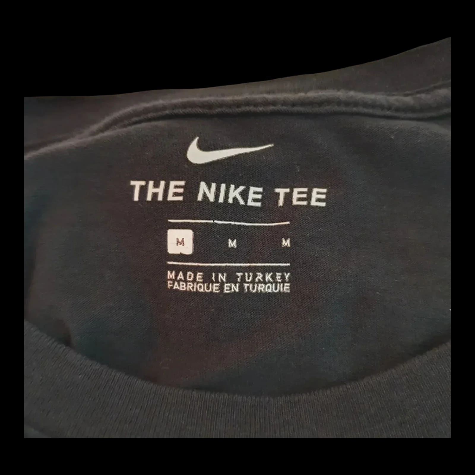 Womens Vintage Nike Just Do It Black T-Shirt UK Medium
