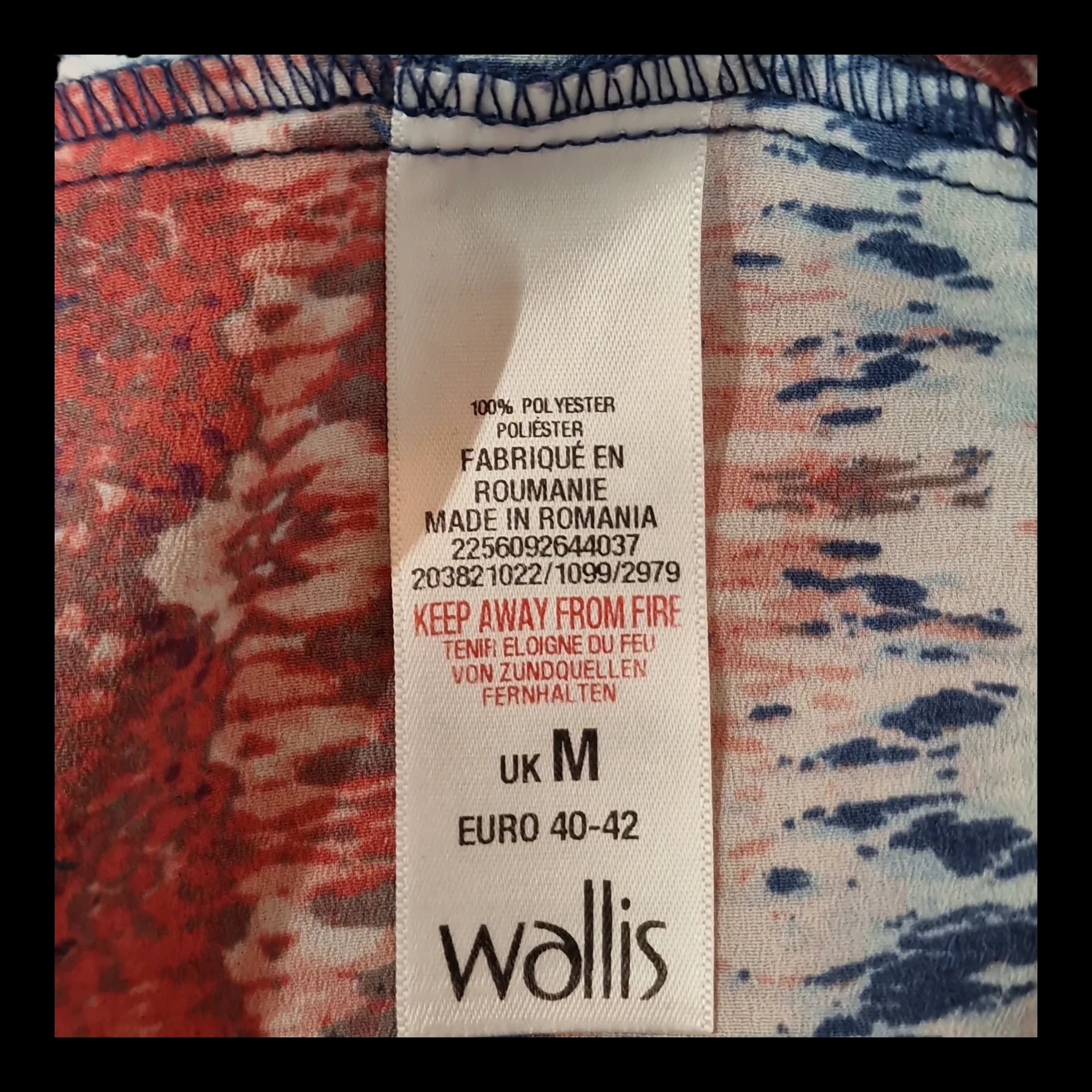 Womens Wallis Blue Red White Top UK Medium - 4 - 828